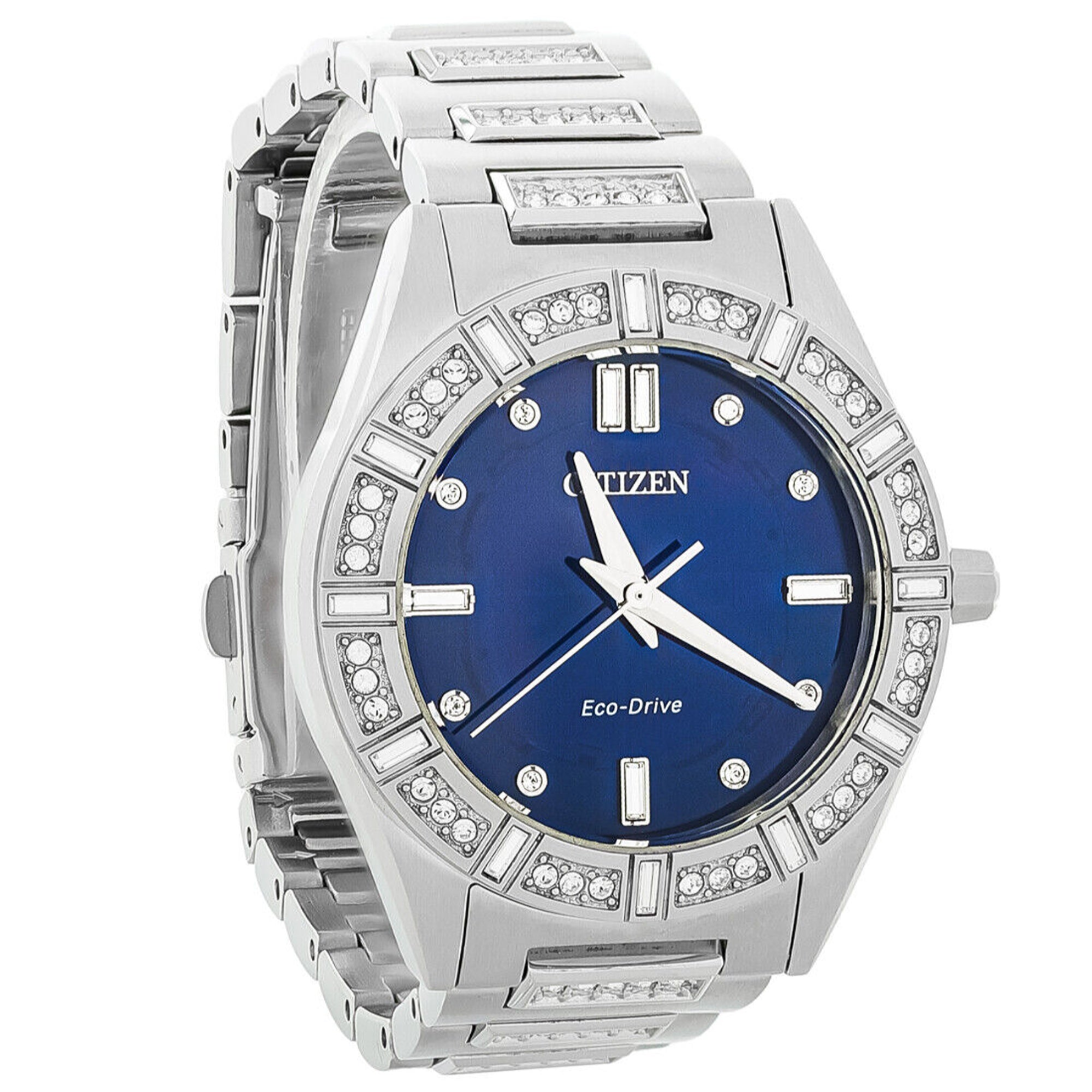 Citizen Silhouette Crystal Eco-Drive Blue Dial Women's Watch EM1020-57L