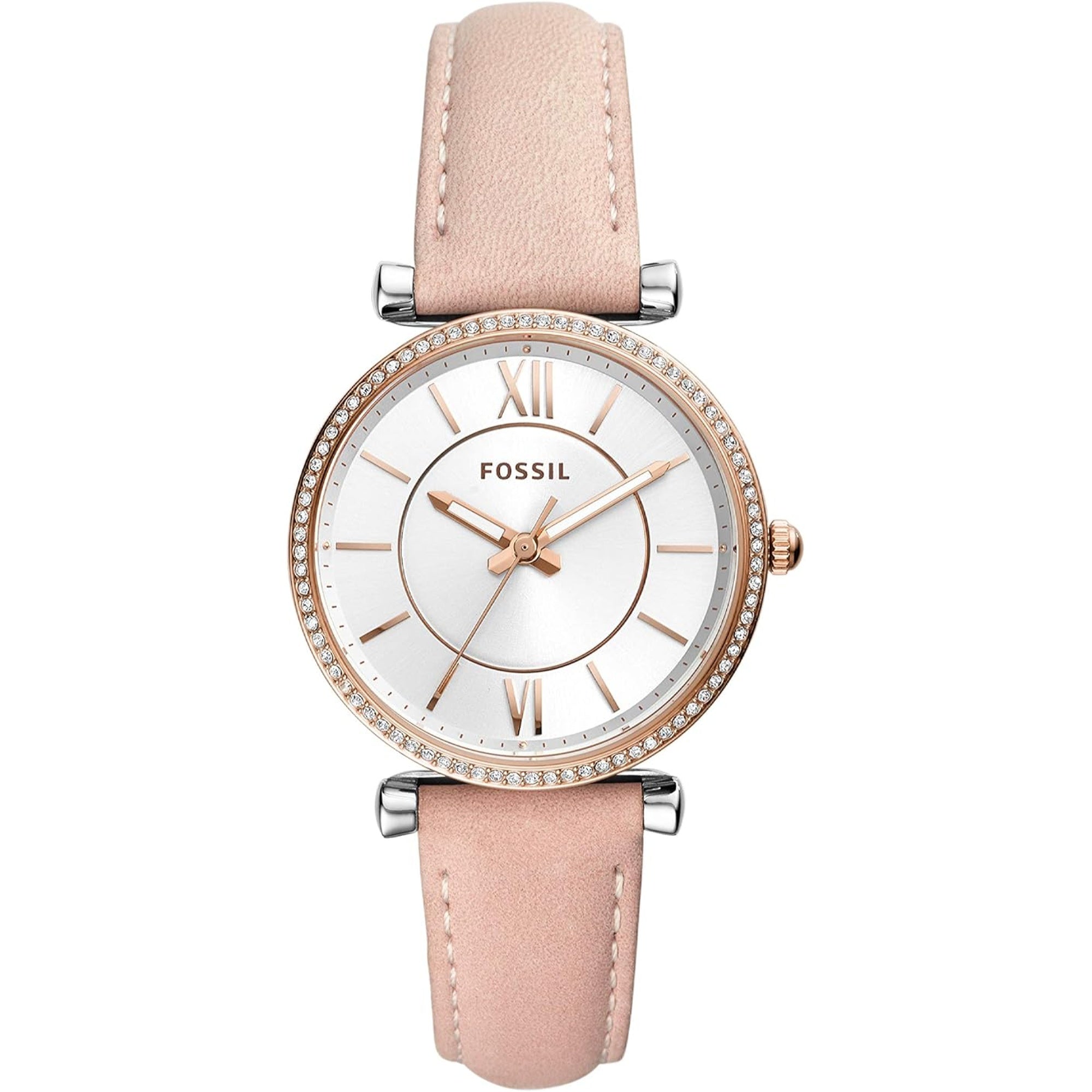 Fossil Carlie Quartz White Dial Women's Watch ES4484