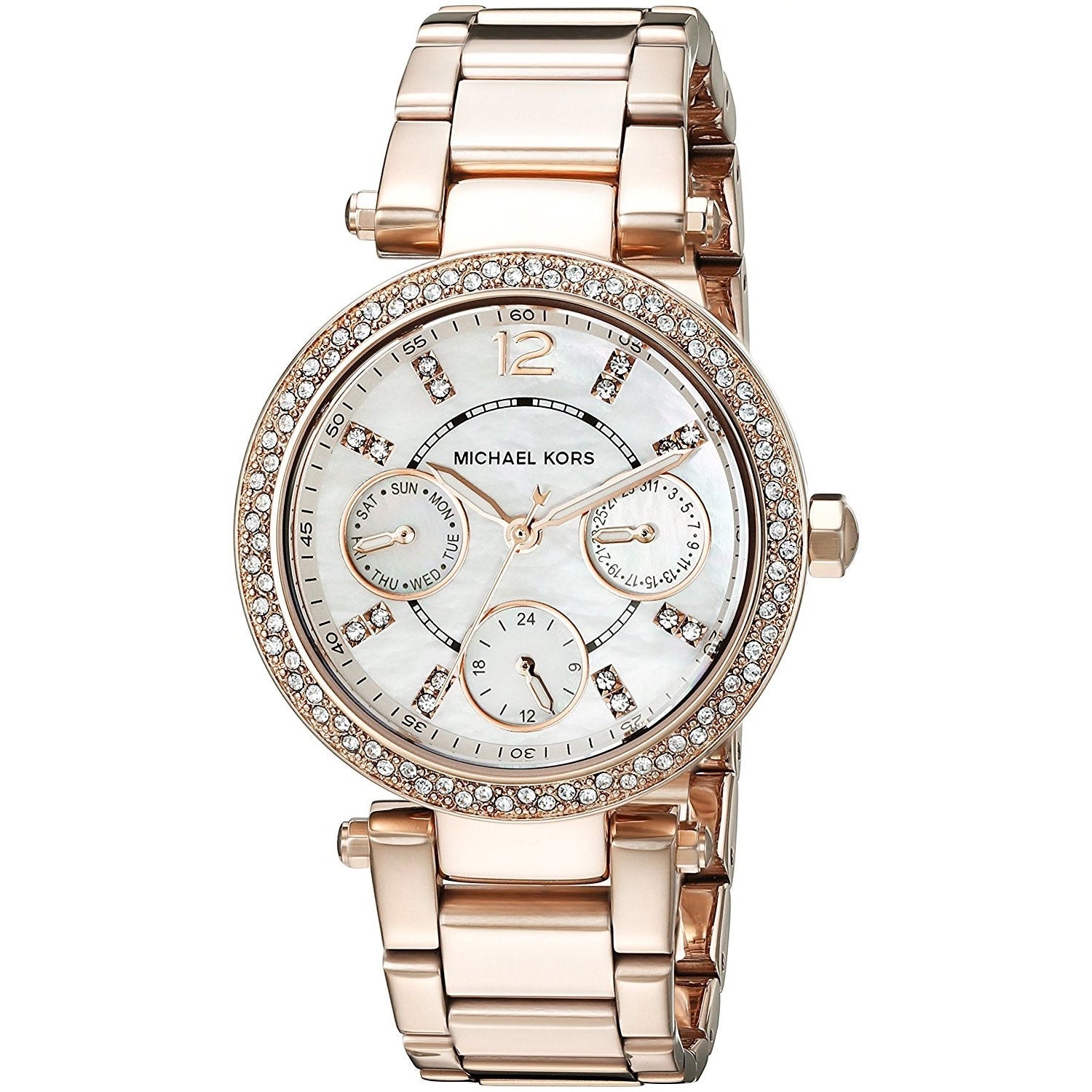 Michael Kors Parker Quartz Chronograph Crystal Mother of Pearl Dial Women's Watch MK5616