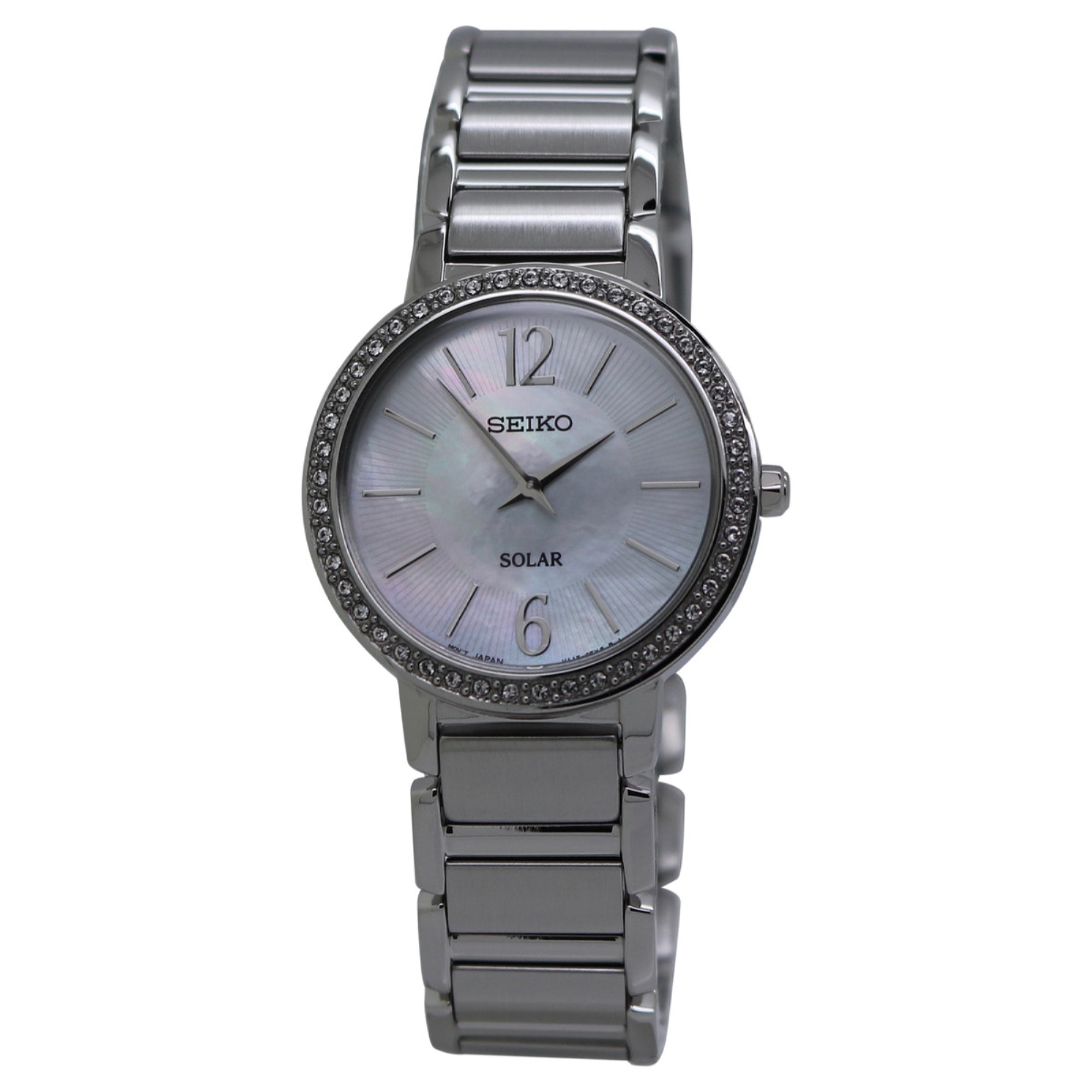 Seiko Solar Eco-drive Mother of Pearl Dial Women's Watch SUP467