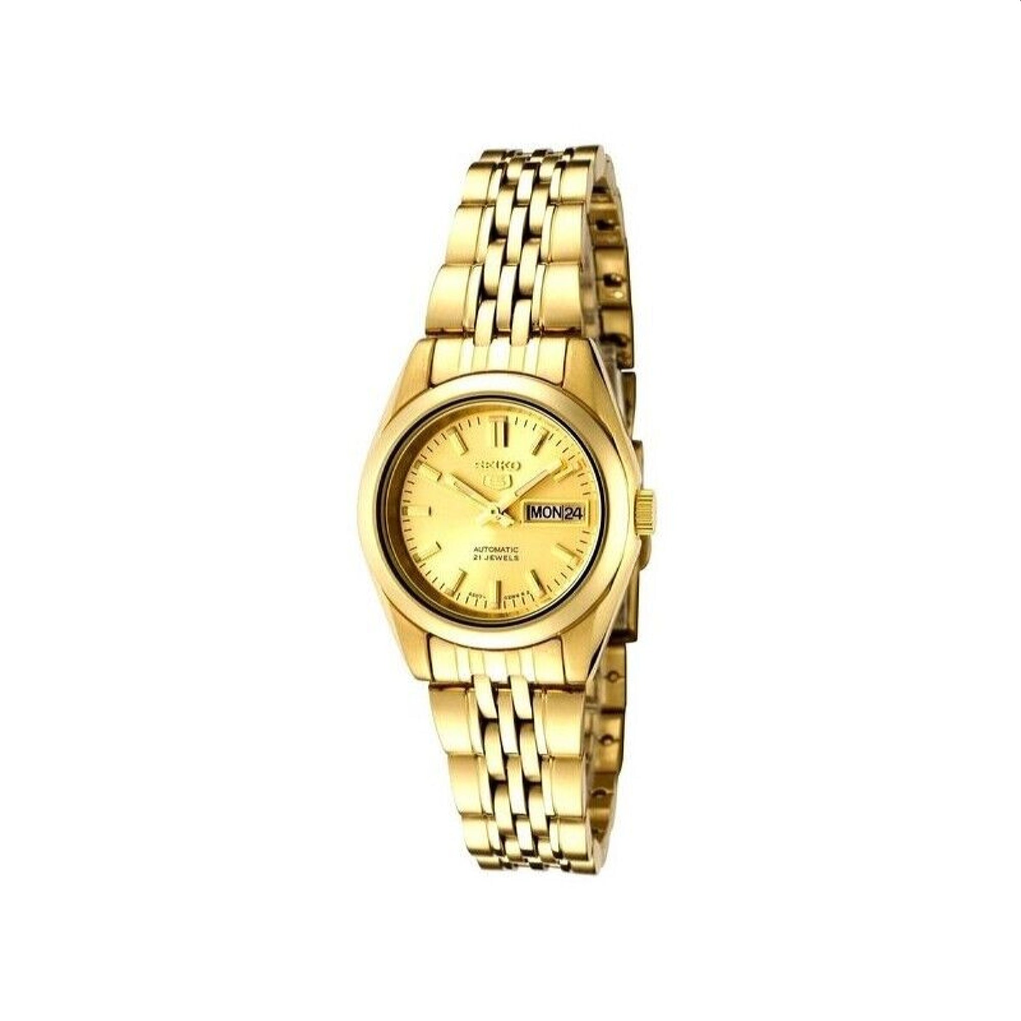 Seiko Series 5 Automatic Gold-Tone Dial Women's Watch SYMA38