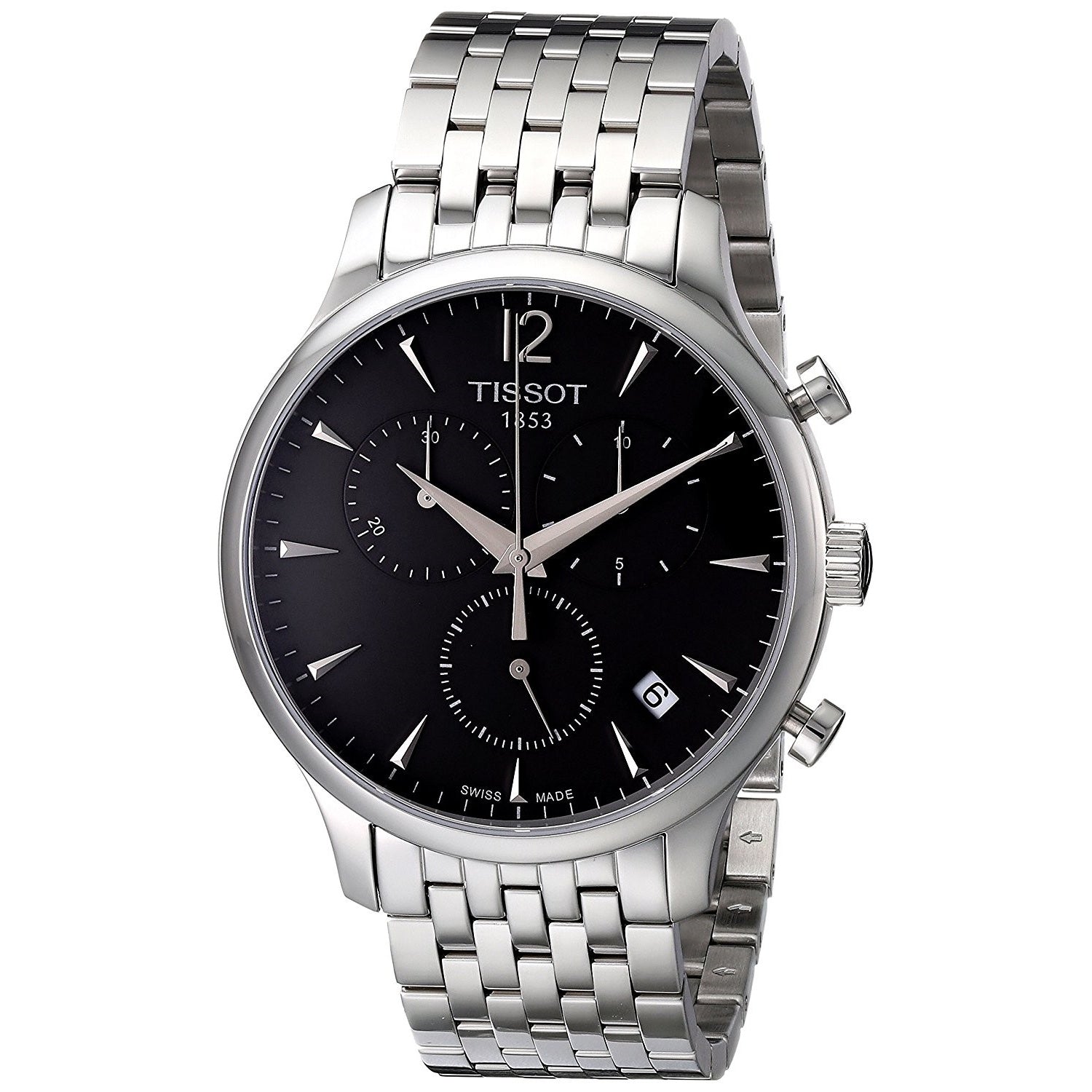 Tissot T-Classic Charcoal Tradition Quartz Chronograph Silver Dial Men's Watch T0636171106700