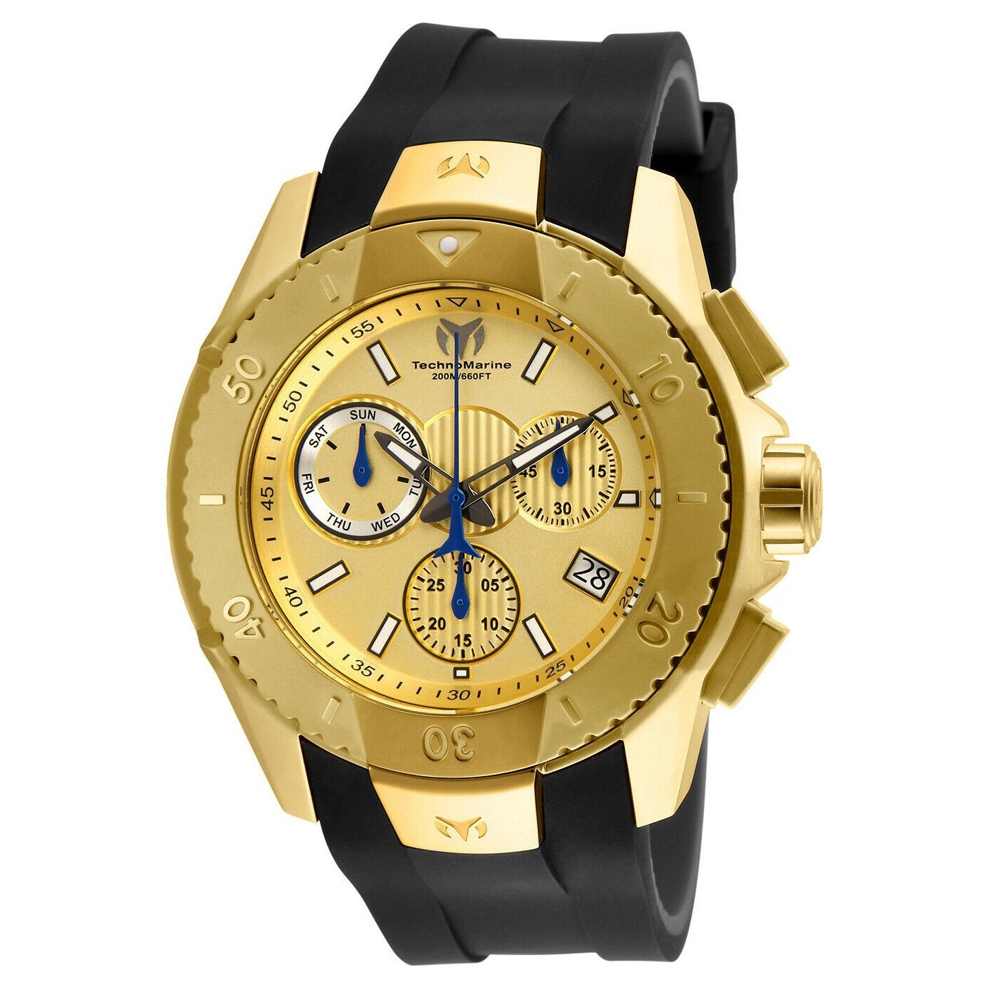 TechnoMarine Quartz UF6 Gold Dial Men's Watch TM-617001