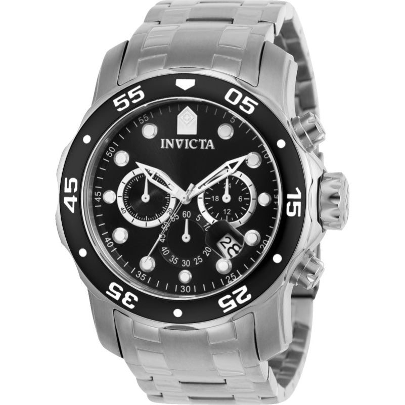 Invicta Pro Diver Quartz Scuba Chronograph Black Dial Men's Watch 0069