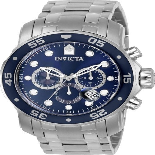 Invicta Pro Diver Quartz Scuba Chronograph Blue Dial Men's Watch 0070