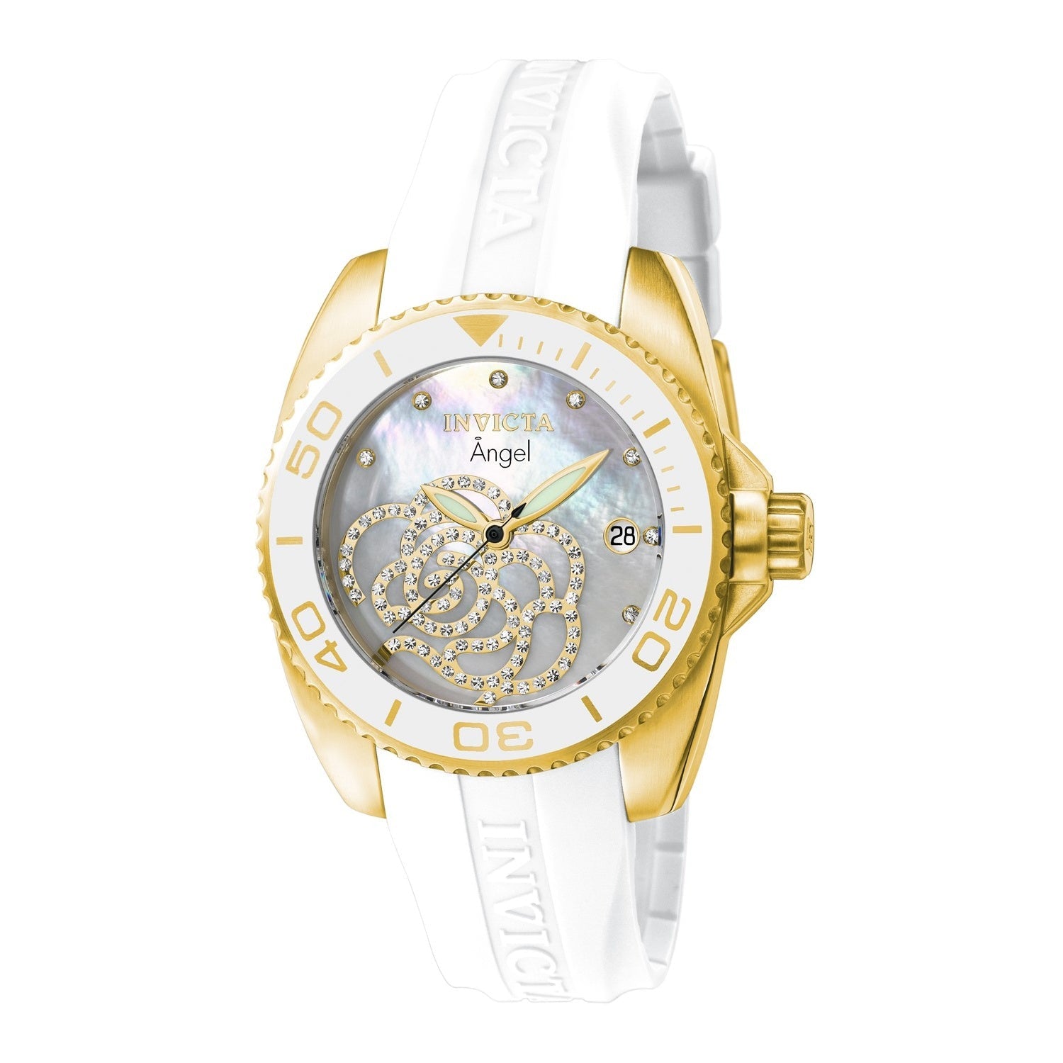 Invicta Angel Quartz Mother of Pearl Dial Women's Watch 0488