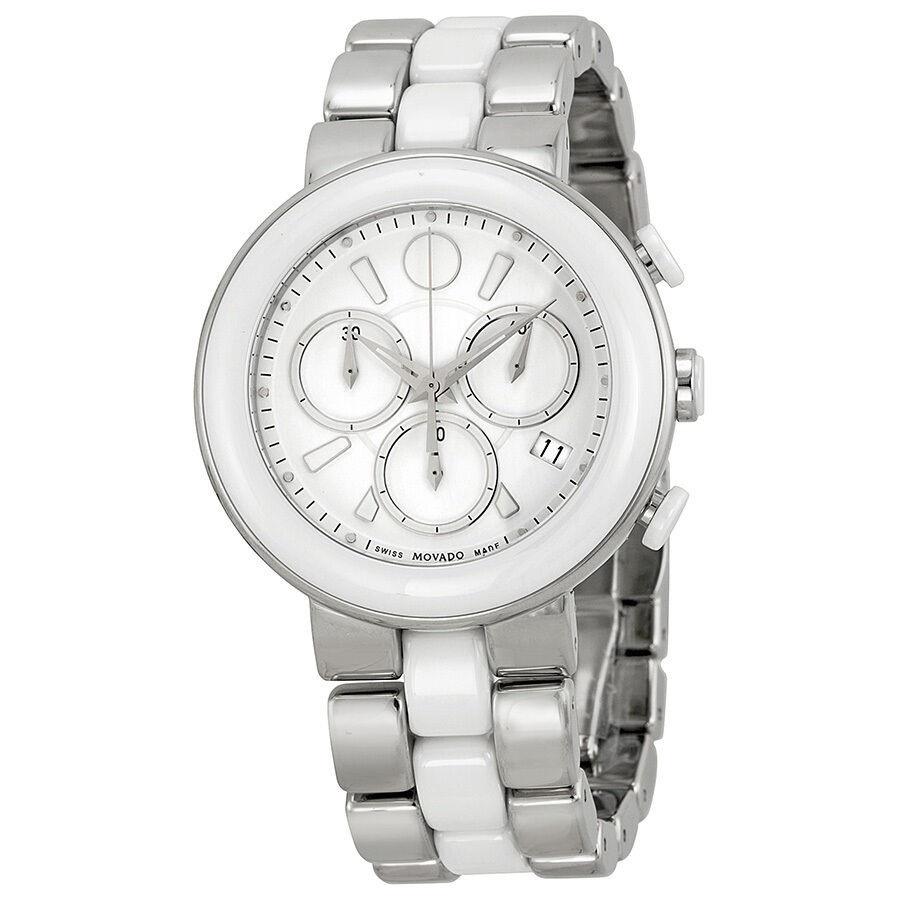 Movado Cerena  Quartz Chronograph White Dial Women's Watch 0606758