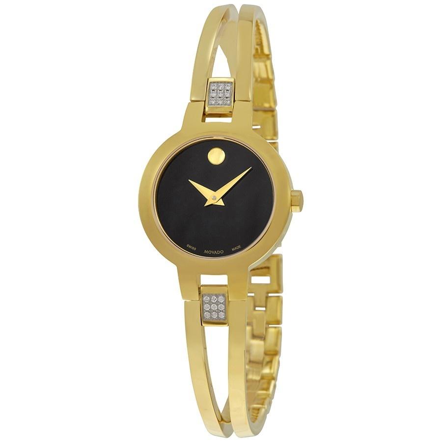 Movado Amorosa Quartz Black Dial Women's Watch 0607155