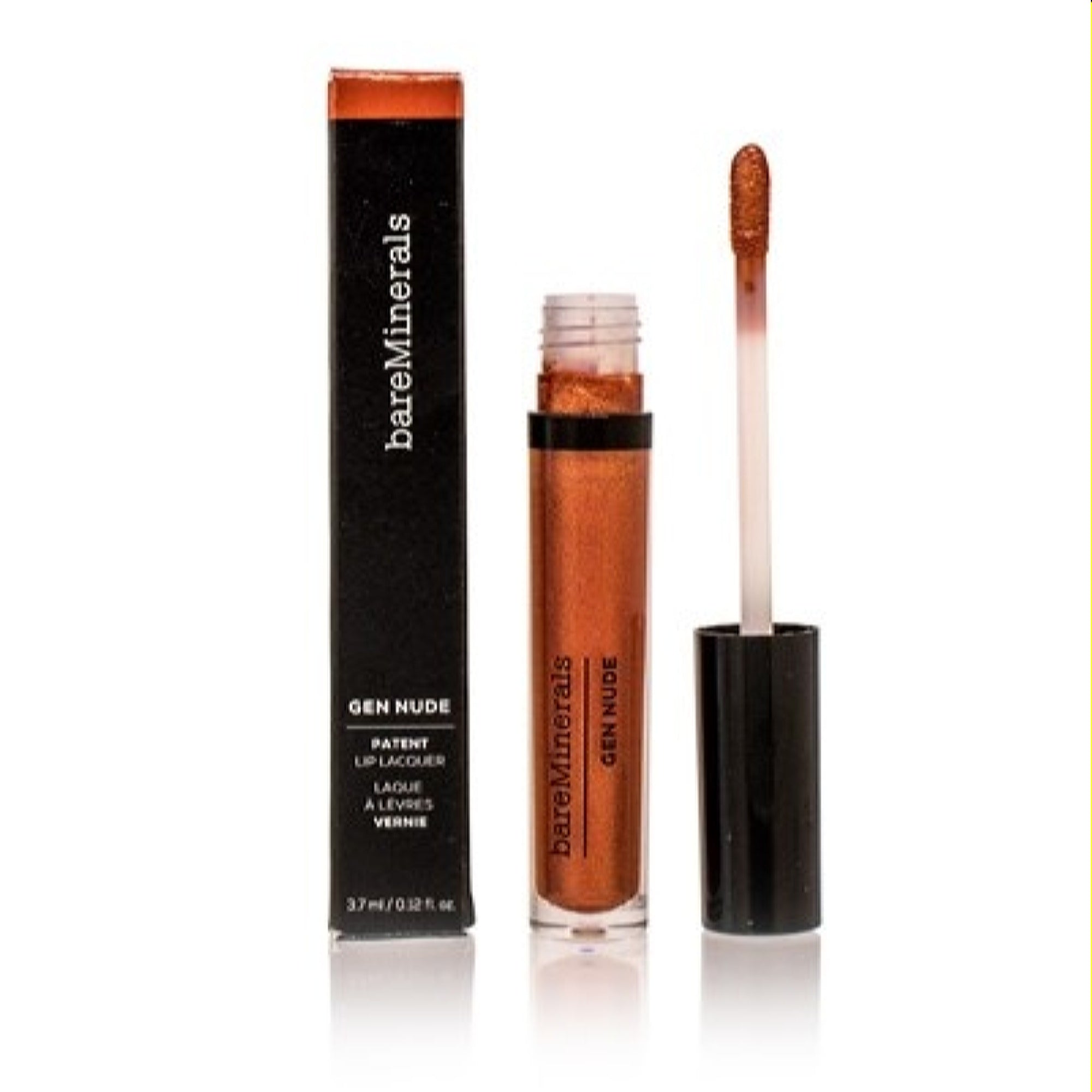 Bareminerals  Bareminerals Gen Nude Patent Lip Lacquer Smokey Topaz 0.12 Oz (3.7 Ml) 098132553488