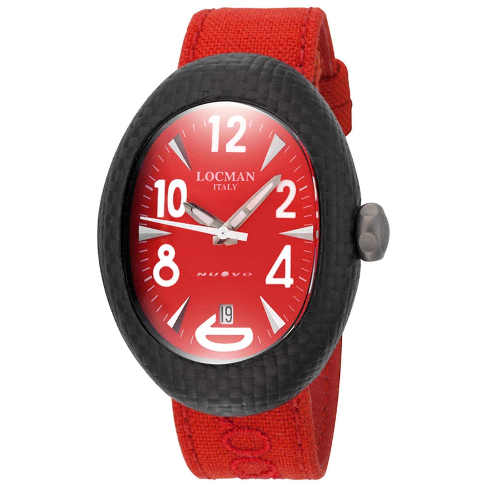 Locman  Quartz Nuovo Carbonio Red Dial Women's Watch 103RDCRBQ