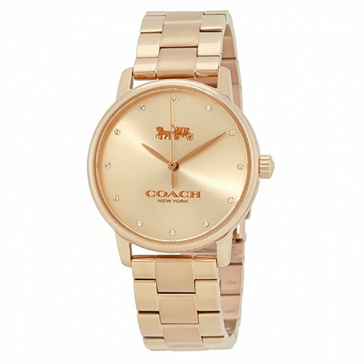 Coach Grand Quartz Rose Gold-Tone Dial Women's Watch 14502929