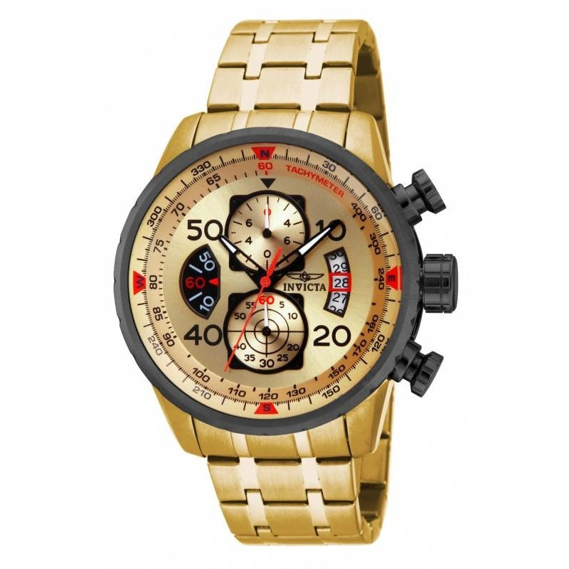 Invicta Aviator Quartz Gold-Tone Dial Men's Watch 17205