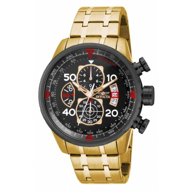 Invicta Aviator Quartz Chronograph Black Dial Men's Watch 17206