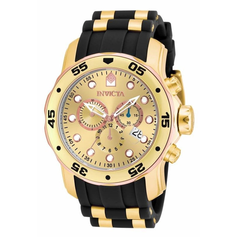 Invicta Pro Diver Quartz Scuba Multi-Function  Gold-Tone Dial Men's Watch 17884