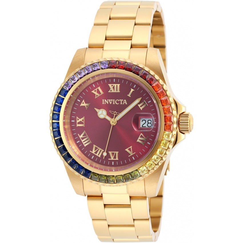 Invicta Angel Quartz Burgundy Dial Women's Watch 20023