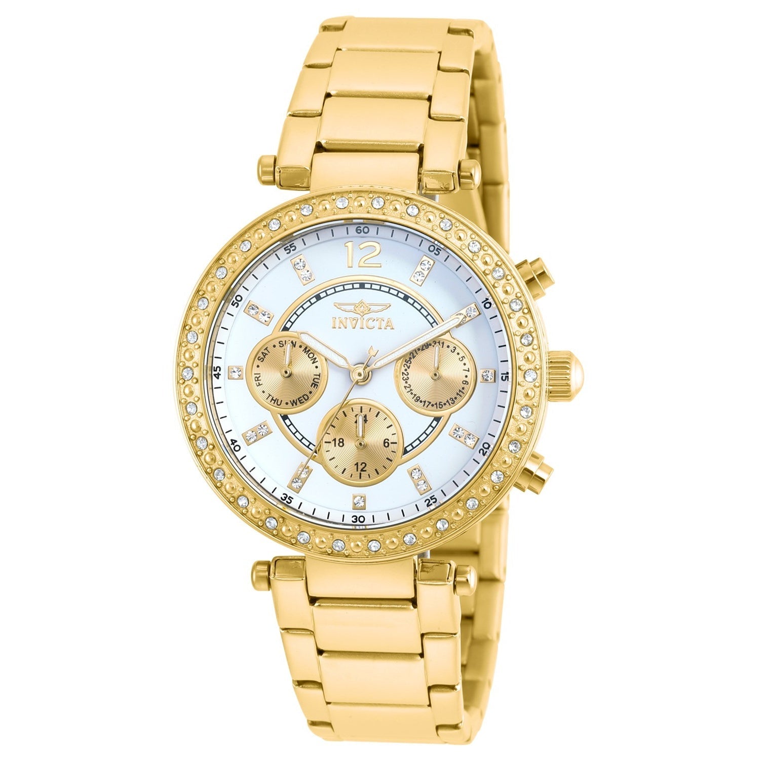 Invicta Angel Quartz Chronograph  White Dial Women's Watch 21387