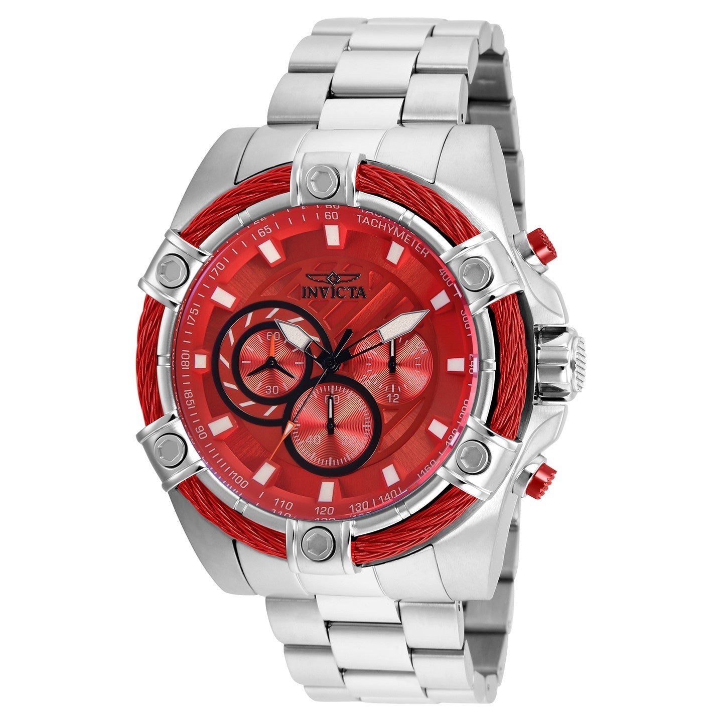 Invicta Bolt Quartz Red Dial Men's Watch 25514