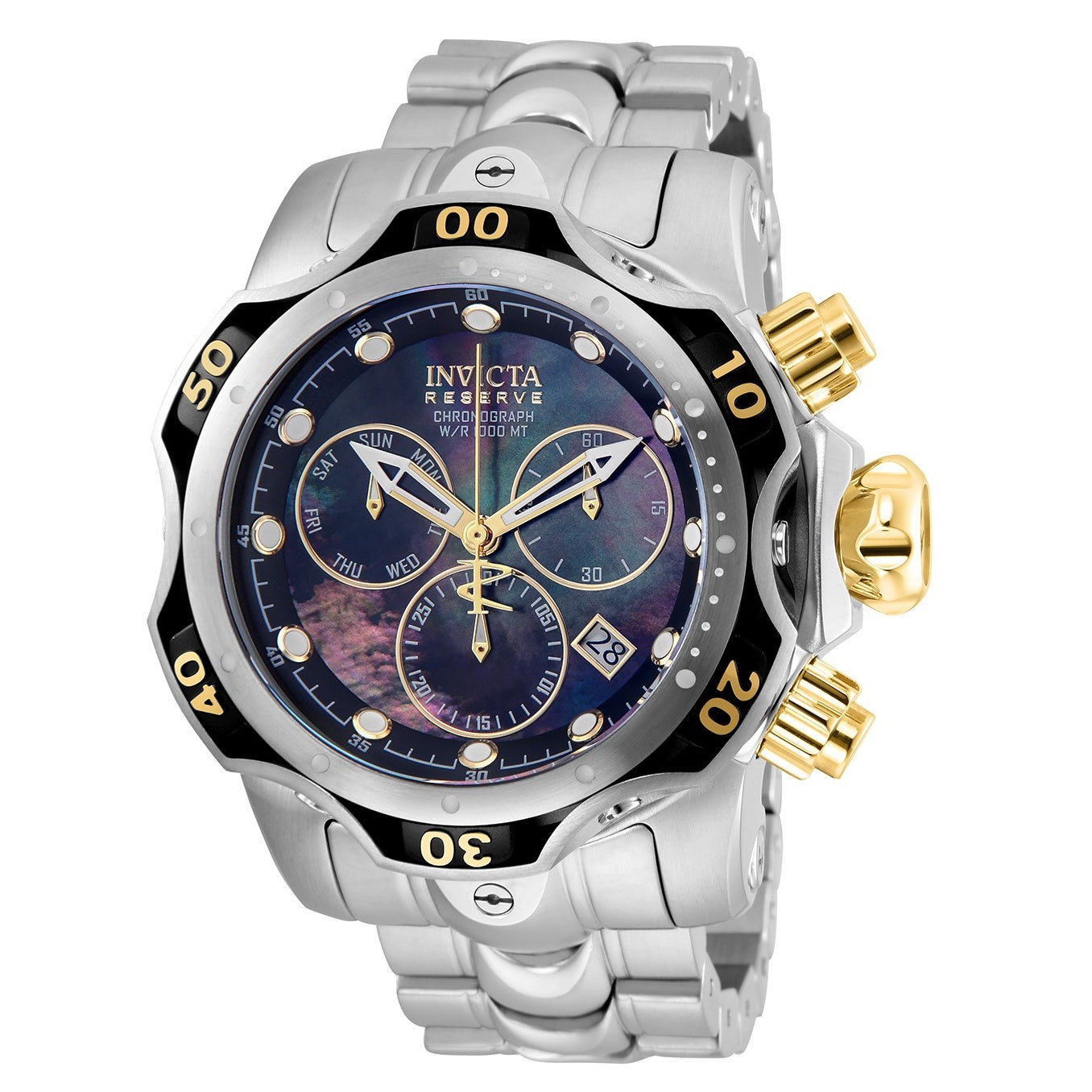 Invicta Reserve Quartz Venom Silver Dial Men's Watch 25977