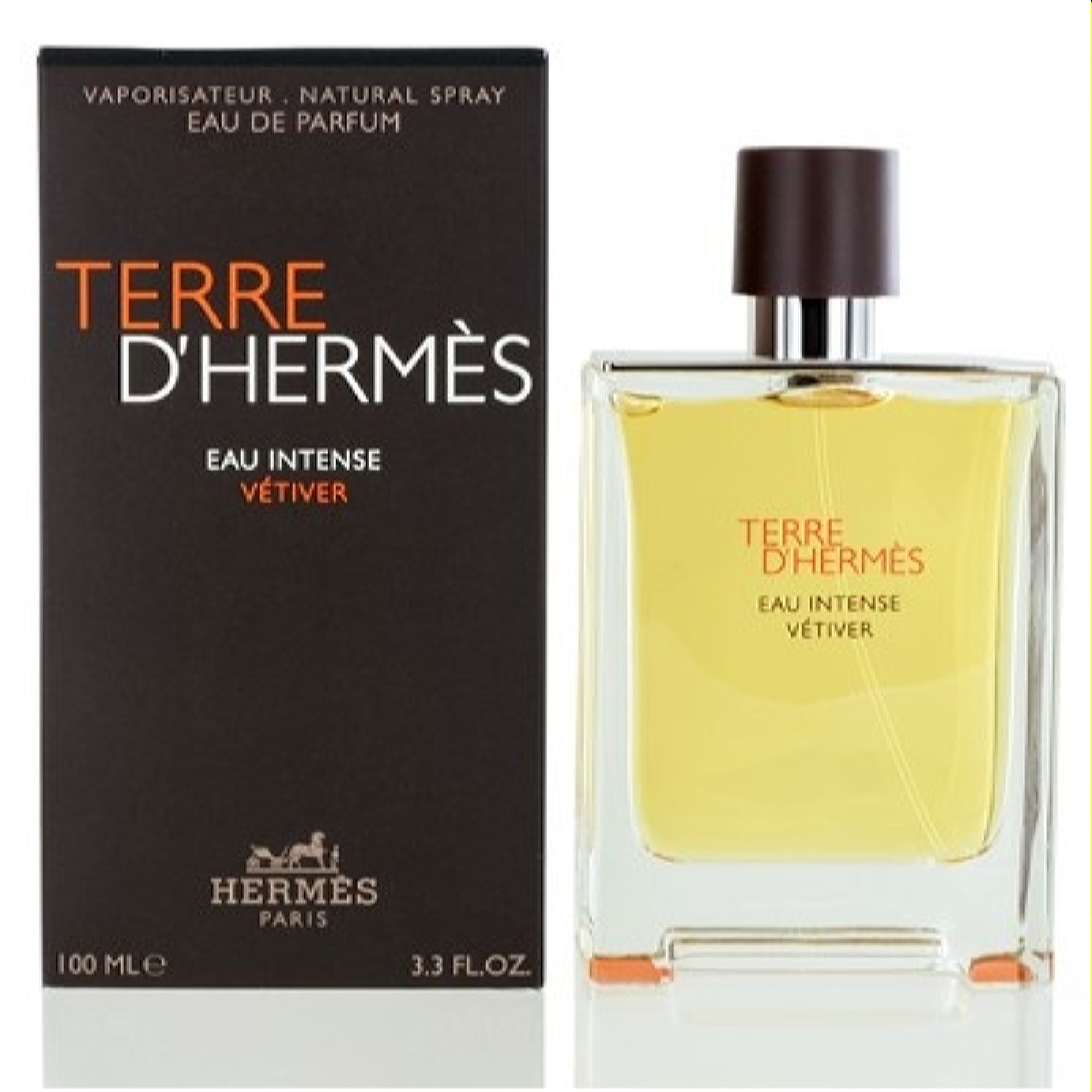 Hermes Men's Terre D'Hermes Eau Intense Vetiver Hermes Edp Spray 3.3 Oz (100 Ml)  3346131431434