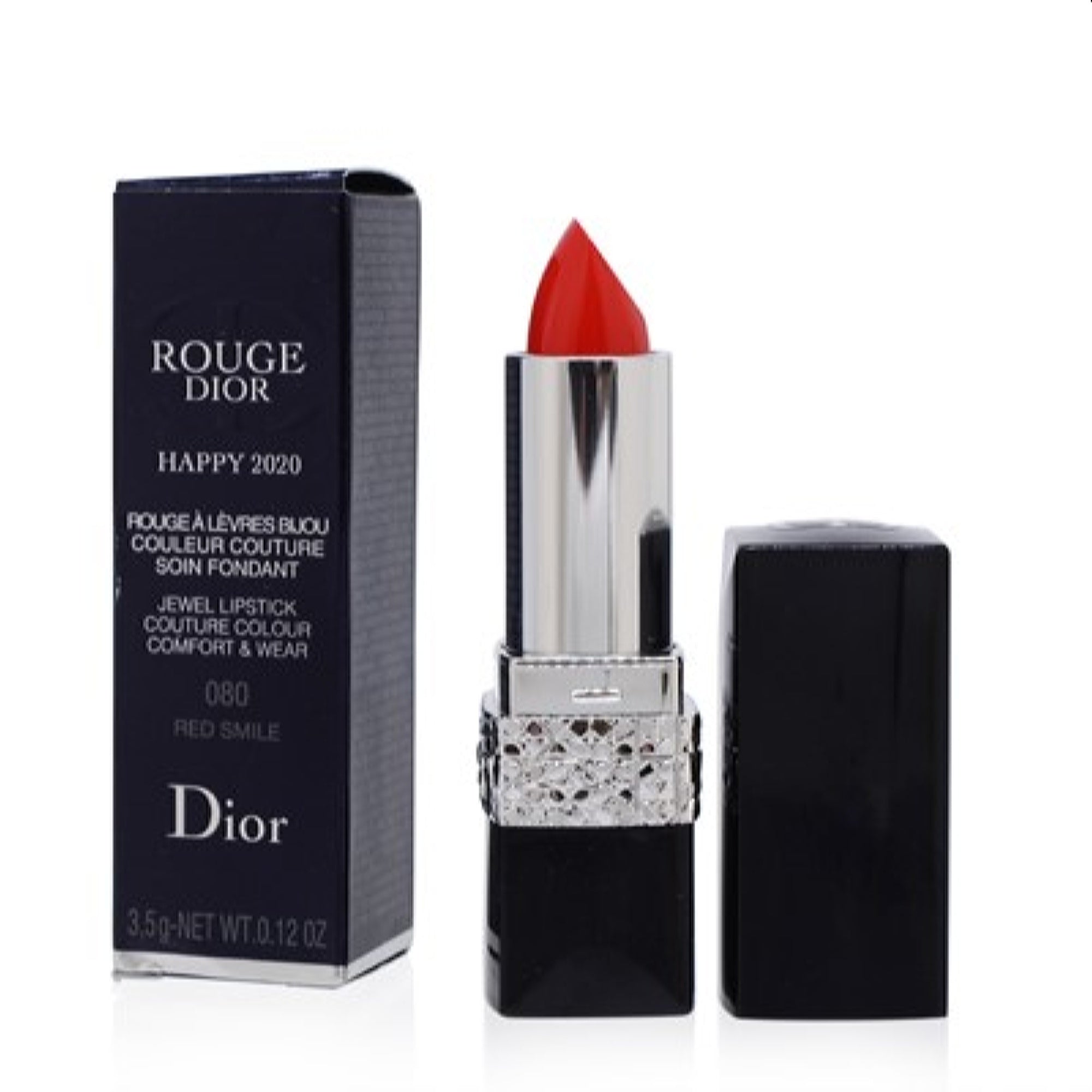 Christian Dior  Ch.Dior Rouge Dior Happy 2020 Jewel Lipstick(080 Red Smile) .12 Oz  3348901476959