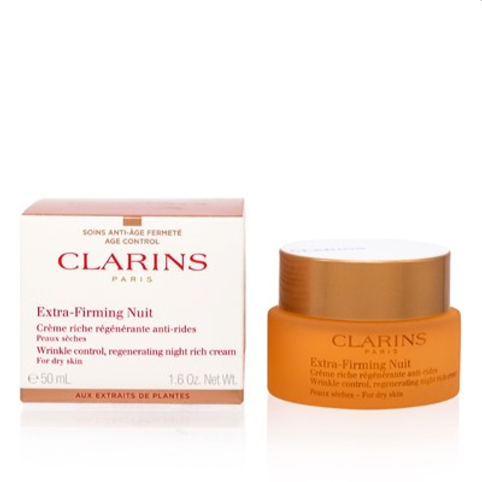 Clarins  Clarins Extra-Firming Wrinkle Control Regenerating Night Rich Cream 1.6 Oz 3380810194838
