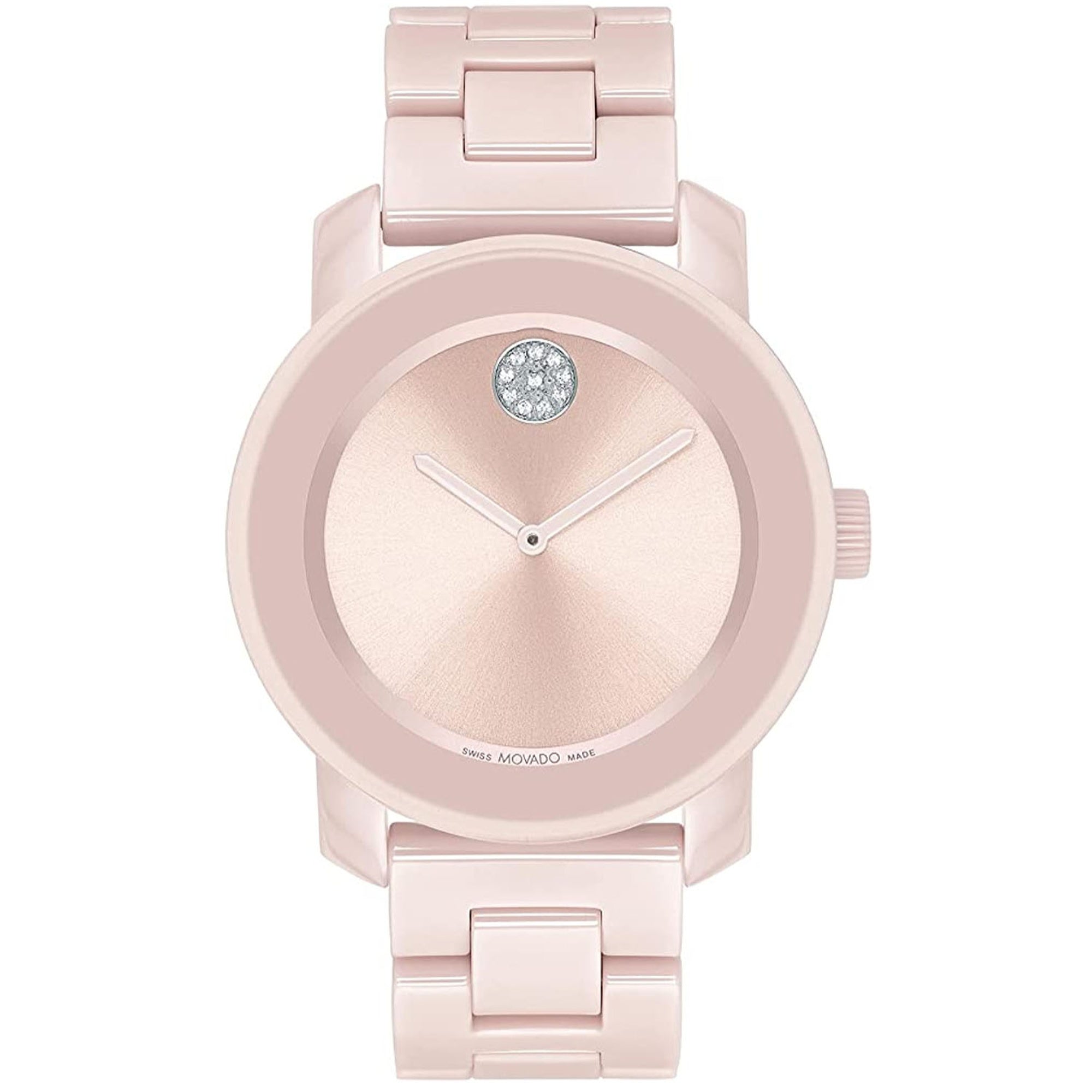 Movado  Quartz Bold Ceramic Pink Dial Women's Watch 3600804
