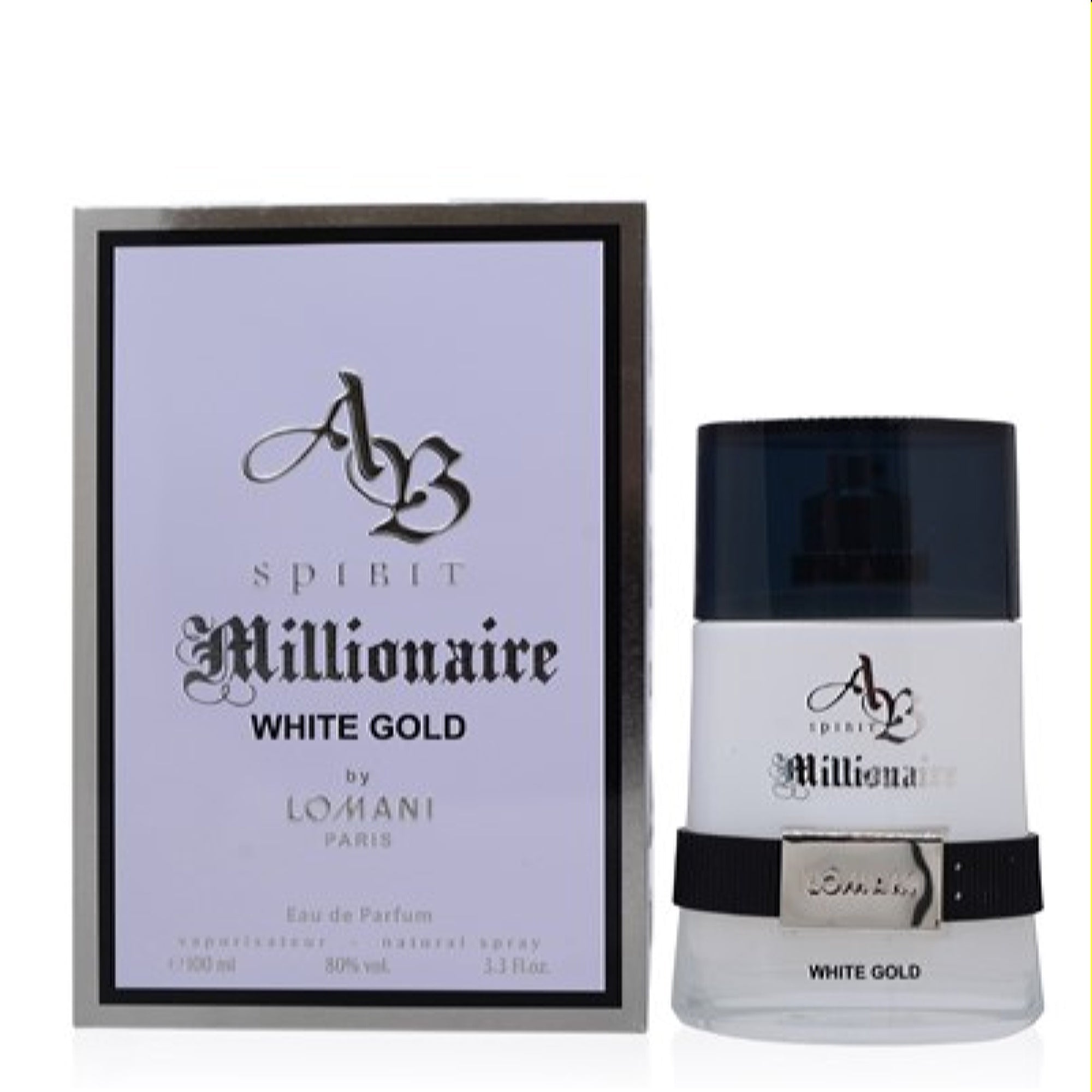 Lomani Men's Ab Spirit Millionaire White Gold Lomani Edp Spray 3.3 Oz (100 Ml)  3610400037185