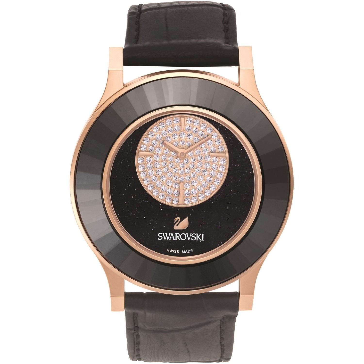 Swarovski Octea Classica Quartz Crystal Black Dial Women's Watch 5095484