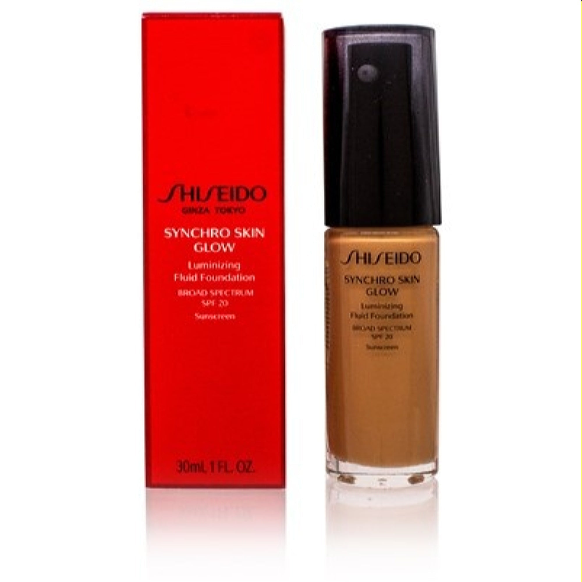 Shiseido  Shiseido Synchro Skin Glow Luminizing Fluid Foundation (4) Neutral 1.0 Oz  730852135420