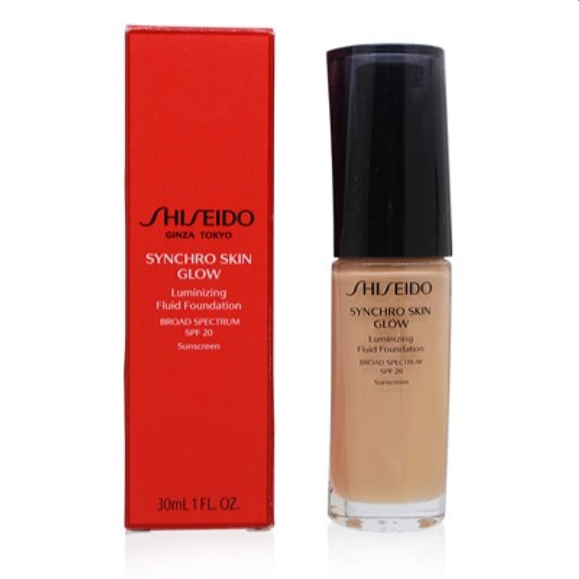 Shiseido  Shiseido Synchro Skin Glow Luminizing Liquid Foundation Spf 20 (4) Golden 1.0 Oz 730852135529