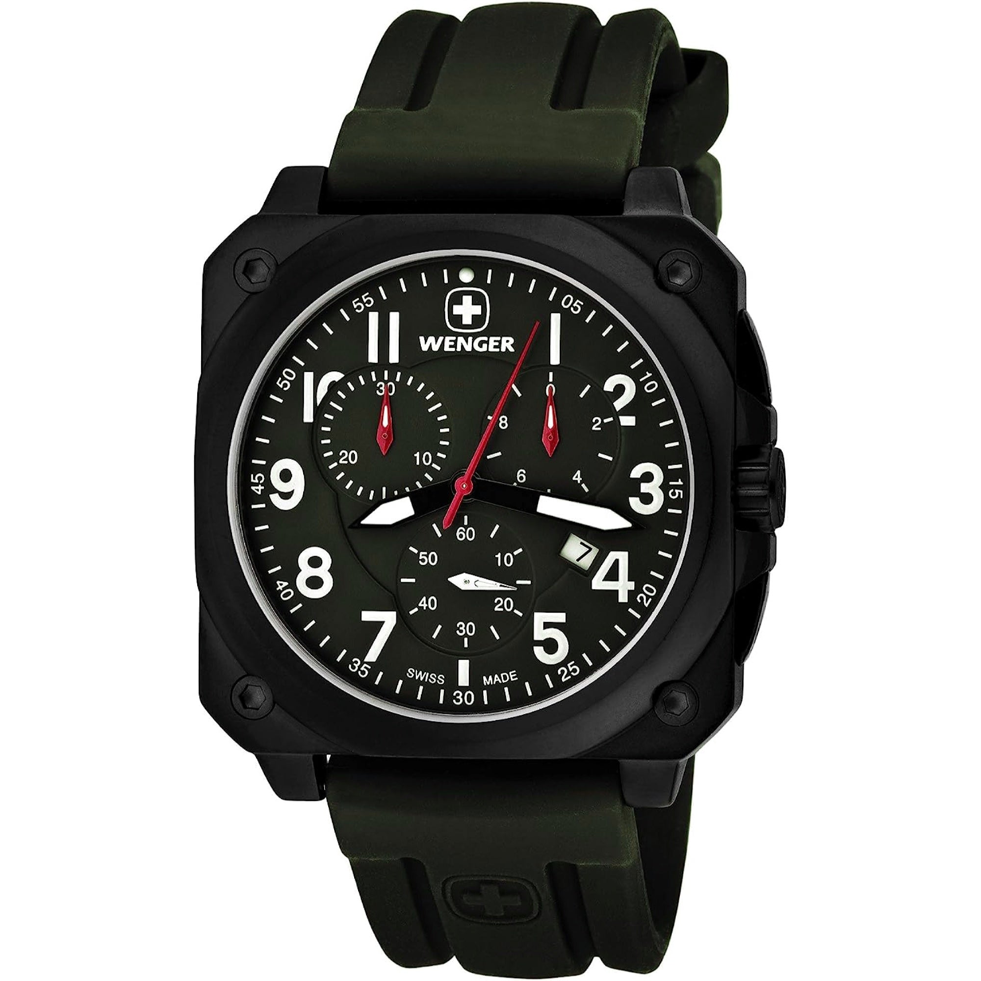 Wenger  Quartz Cockpit Green Dial Men's Watch 77011