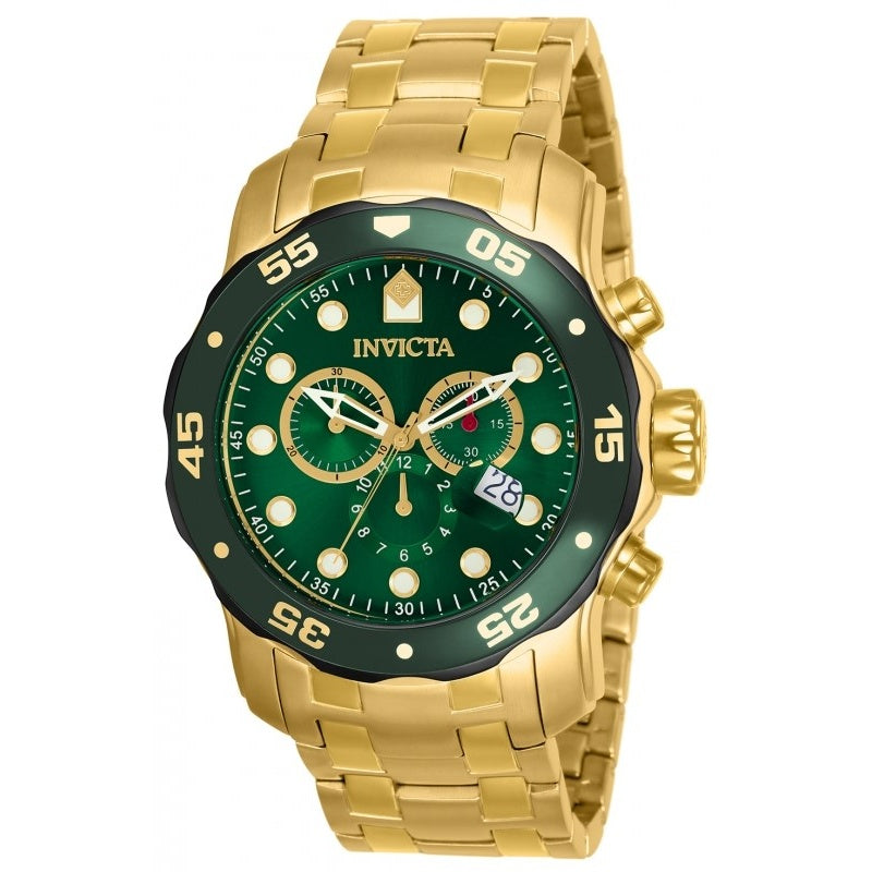 Invicta Pro Diver Quartz Scuba Green Dial Men's Watch 80072