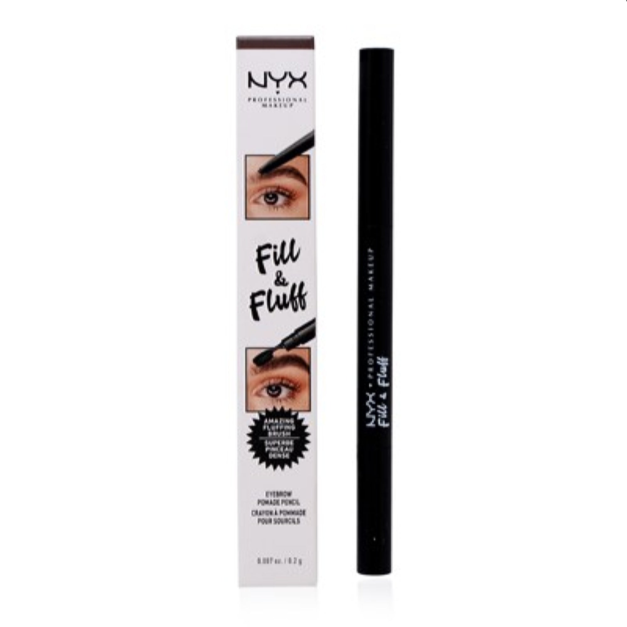 Nyx  Nyx Fill & Fluff Eyebrow Pomade Pencil (Brunette) 0.007 Oz (0.2 Ml) 800897188061