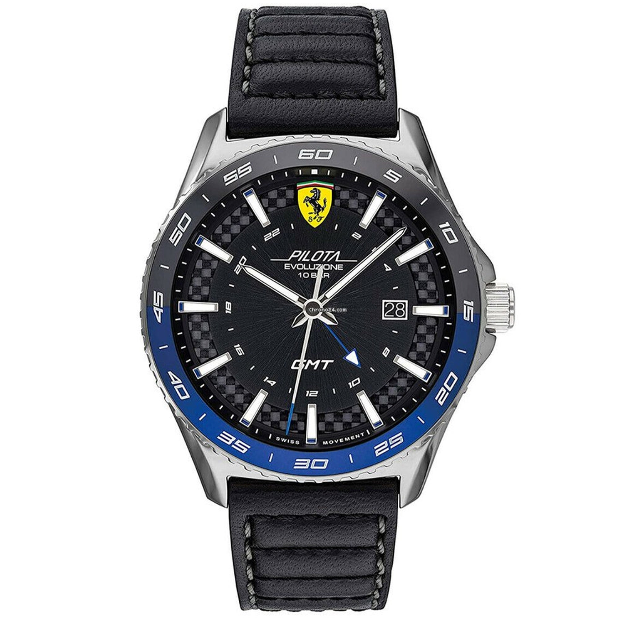 Ferrari  Quartz Pilota Black Dial Men's Watch 830775