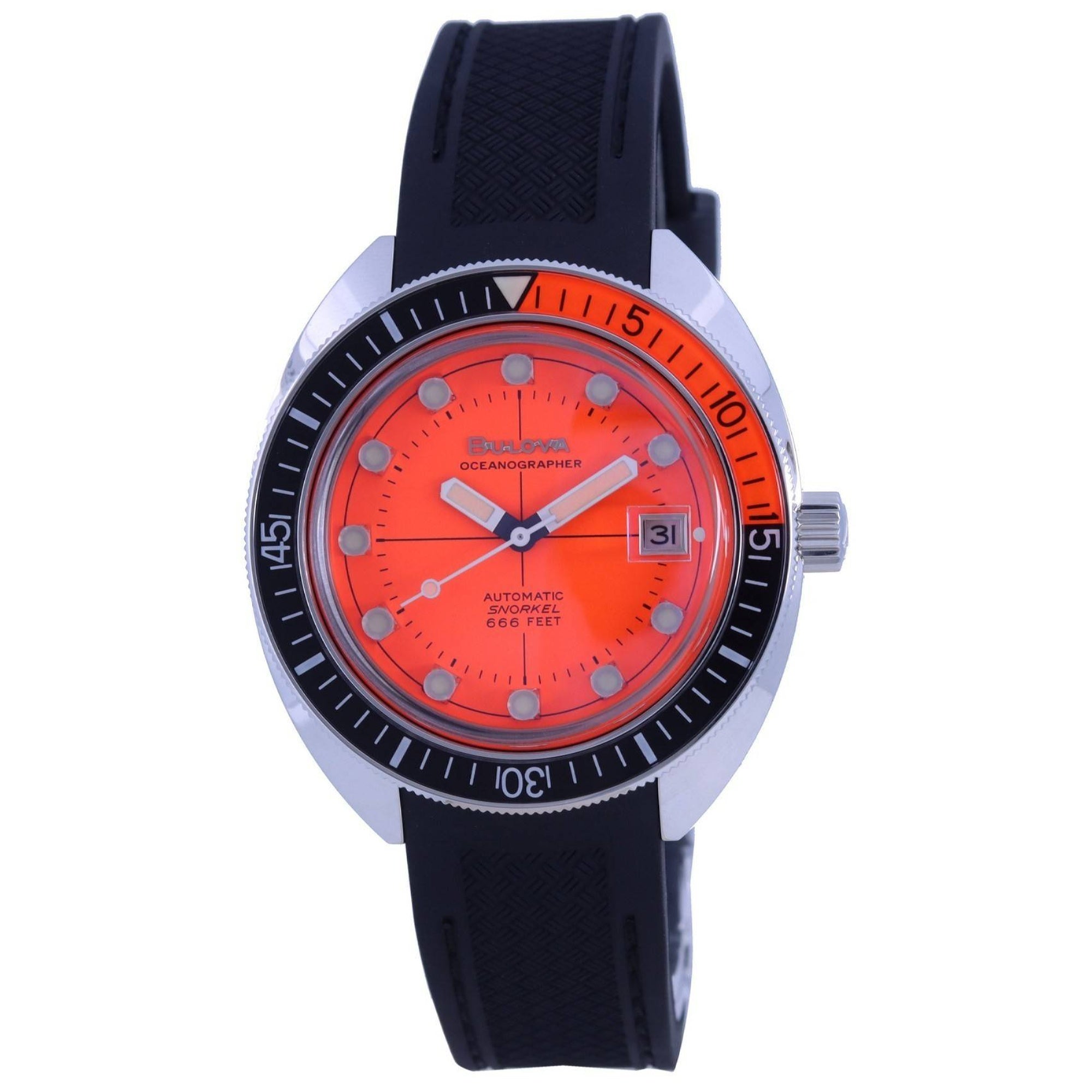 Bulova Devil driver Automatic Orange Dial Men's Watch 96B350