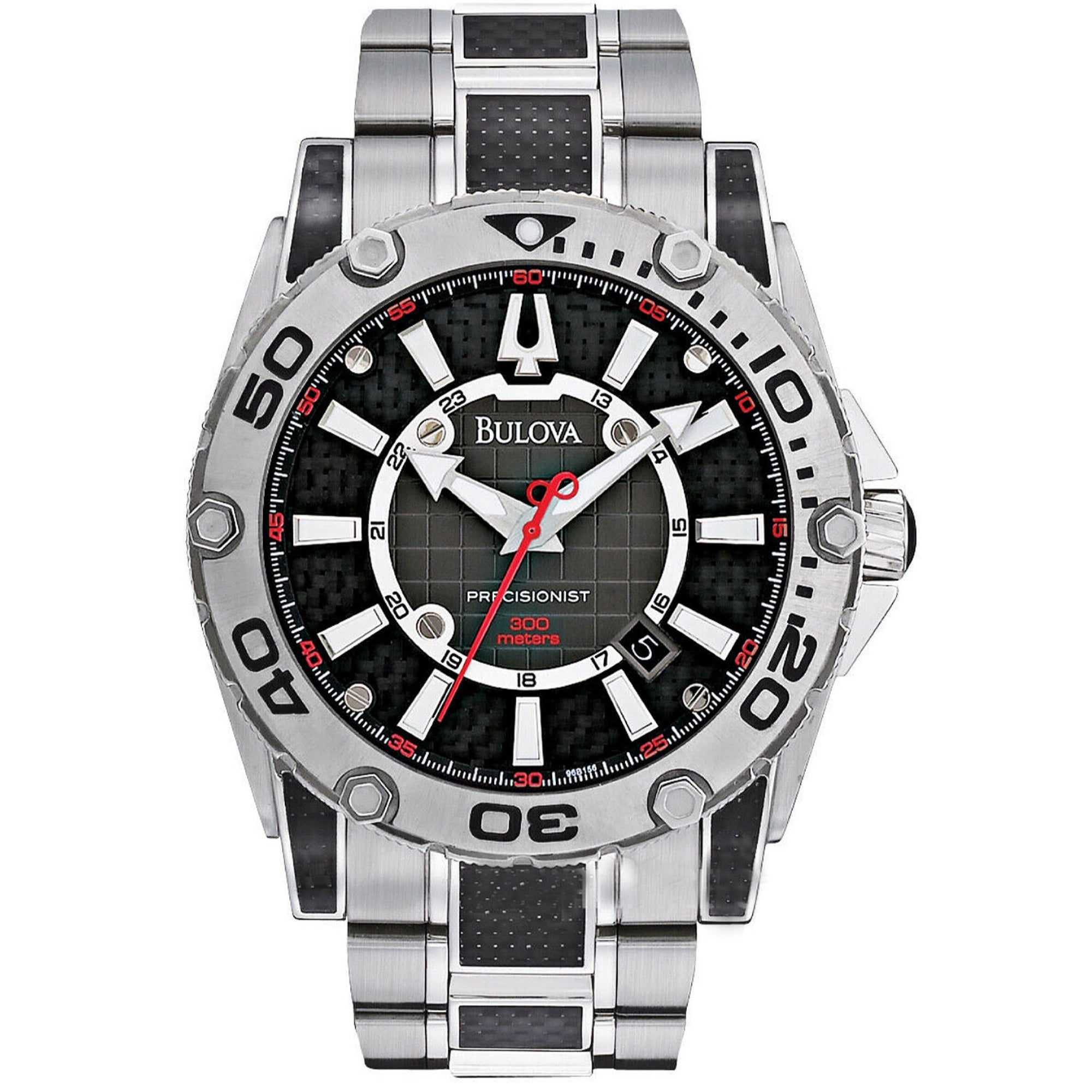 Bulova  Quartz Precisionist Black Dial Men's Watch 96D156