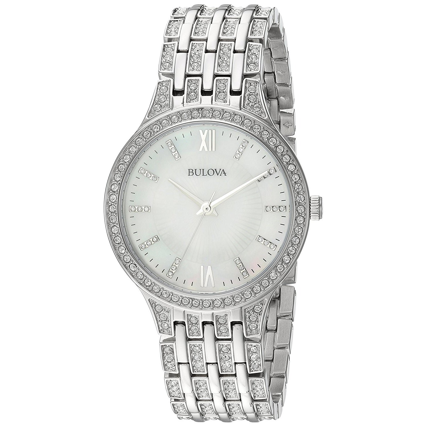 Bulova Crystal Quartz Crystal Mother of Pearl Dial Women's Watch 96L242