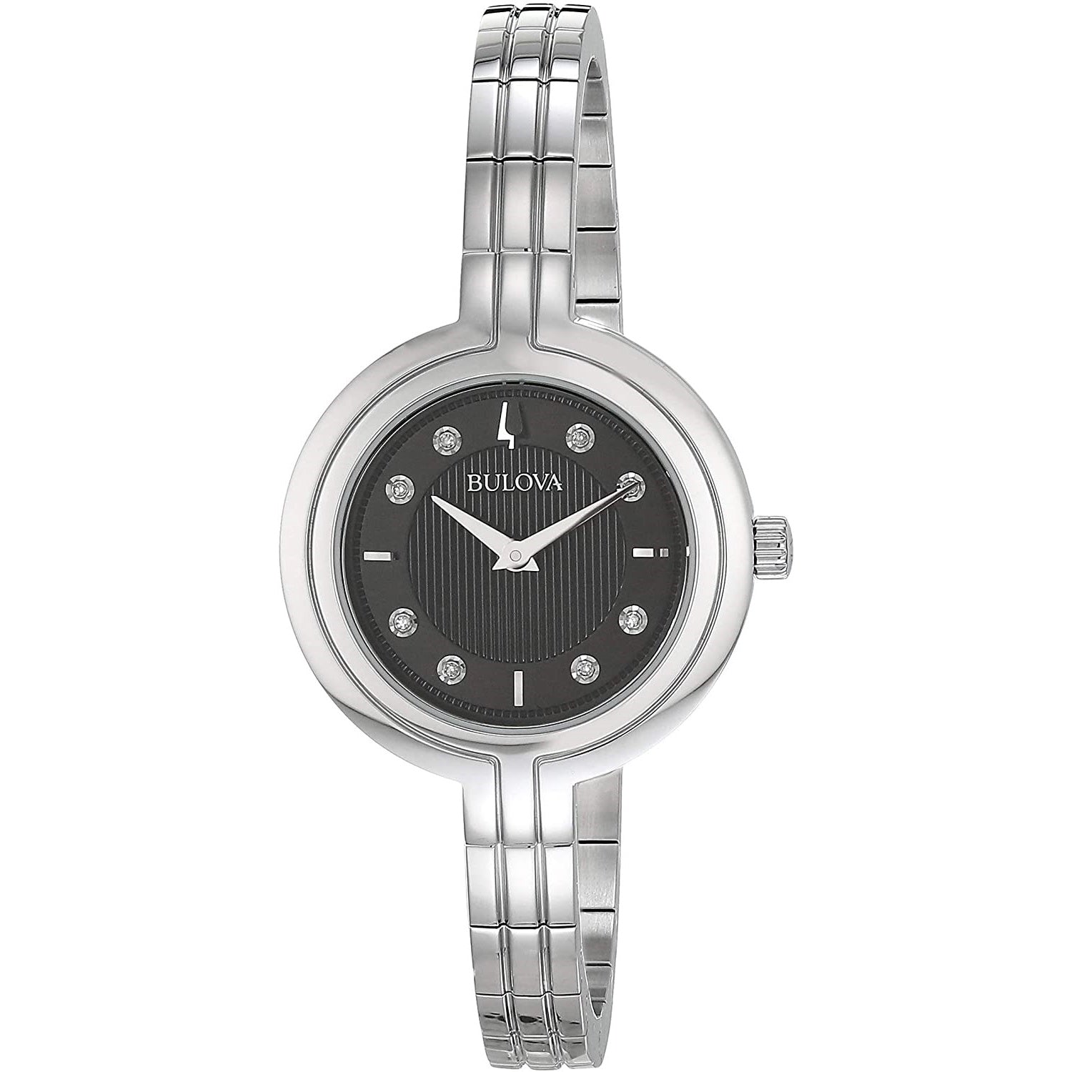 Bulova Rhapsody Quartz Diamond Black Dial Women's Watch 96P215