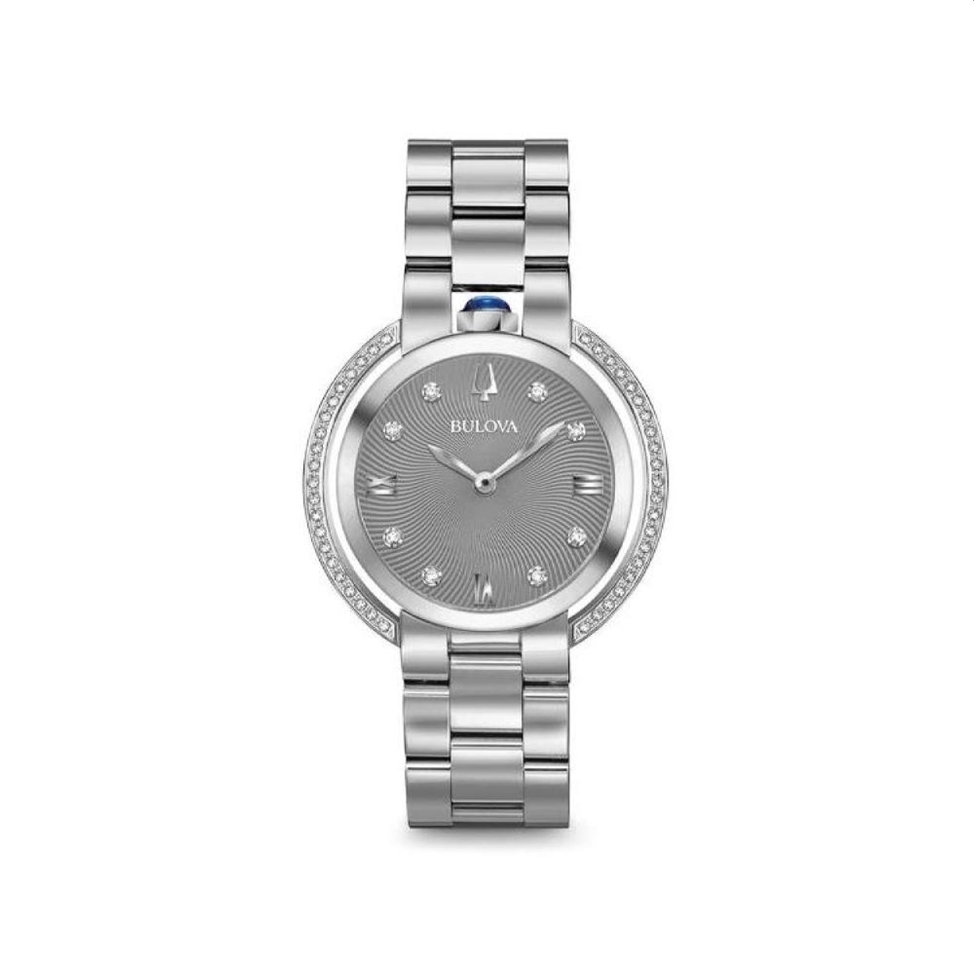 Bulova Rubaiyat Quartz Diamond Silver Dial Women's Watch 96R219