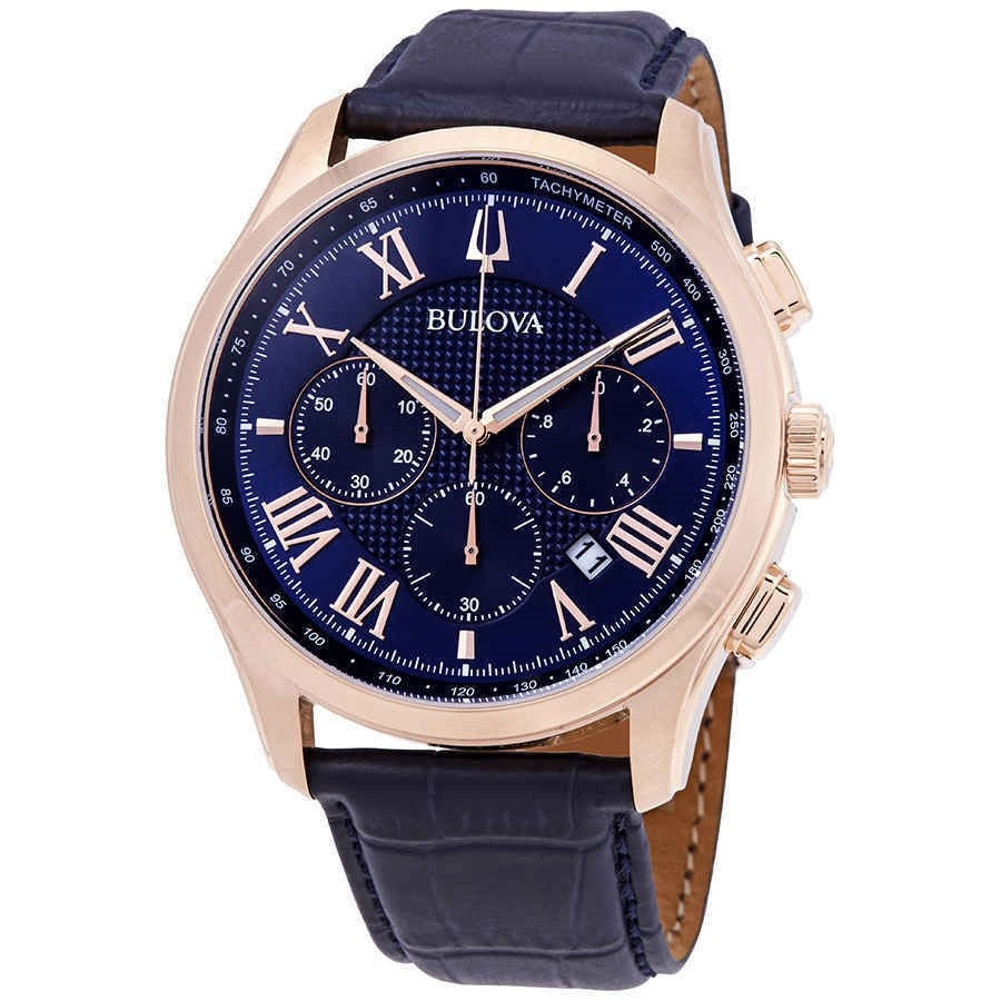 Bulova Classic Quartz Chronograph Blue Dial Men's Watch 97B170