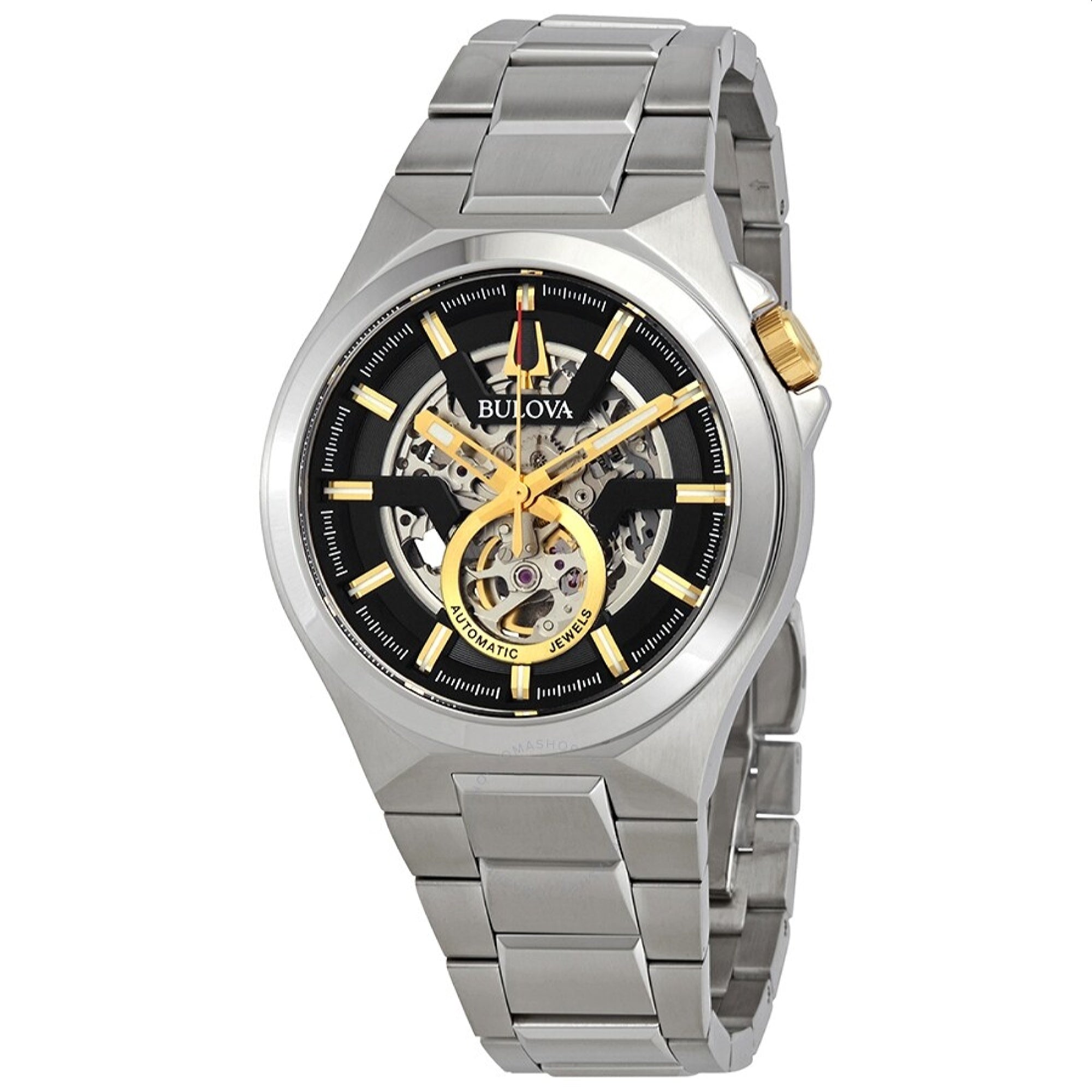 Bulova Maquina Automatic Black (Skeleton Center) Dial Men's Watch 98A224