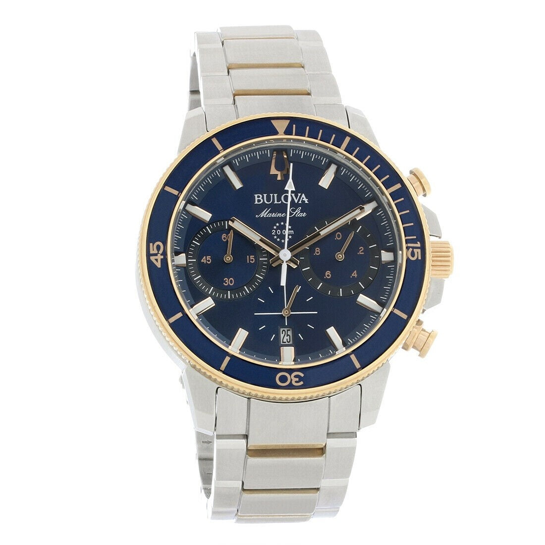 Bulova Marine Star Quartz Chronograph Blue Dial Men's Watch 98B301