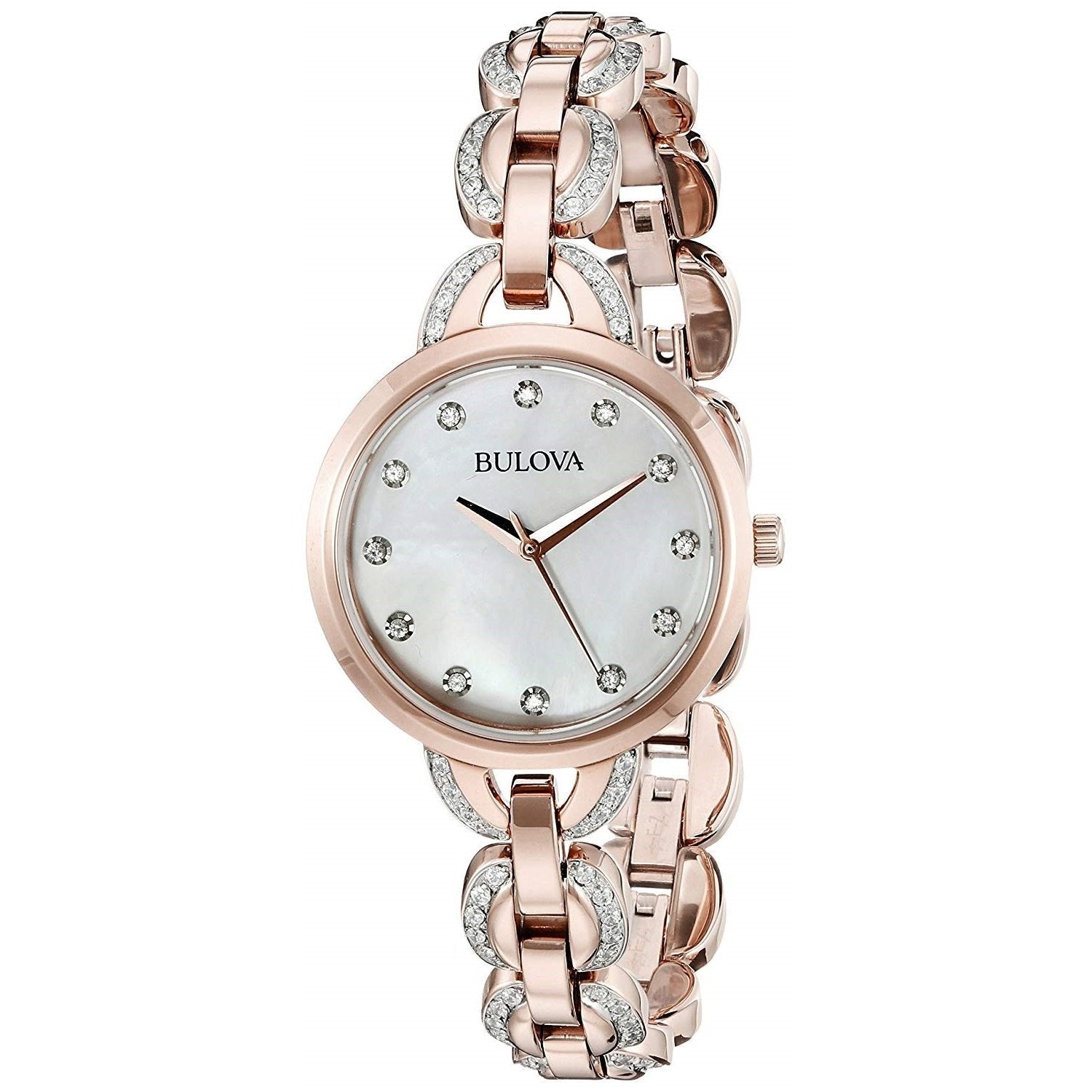 Bulova  Quartz Crystal Mother of Pearl Dial Women's Watch 98L207