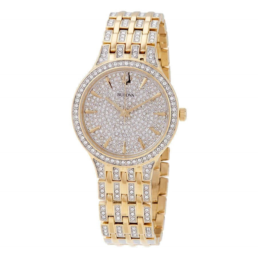 Bulova Phantom Quartz Crystal Pave Dial Women's Watch 98L263