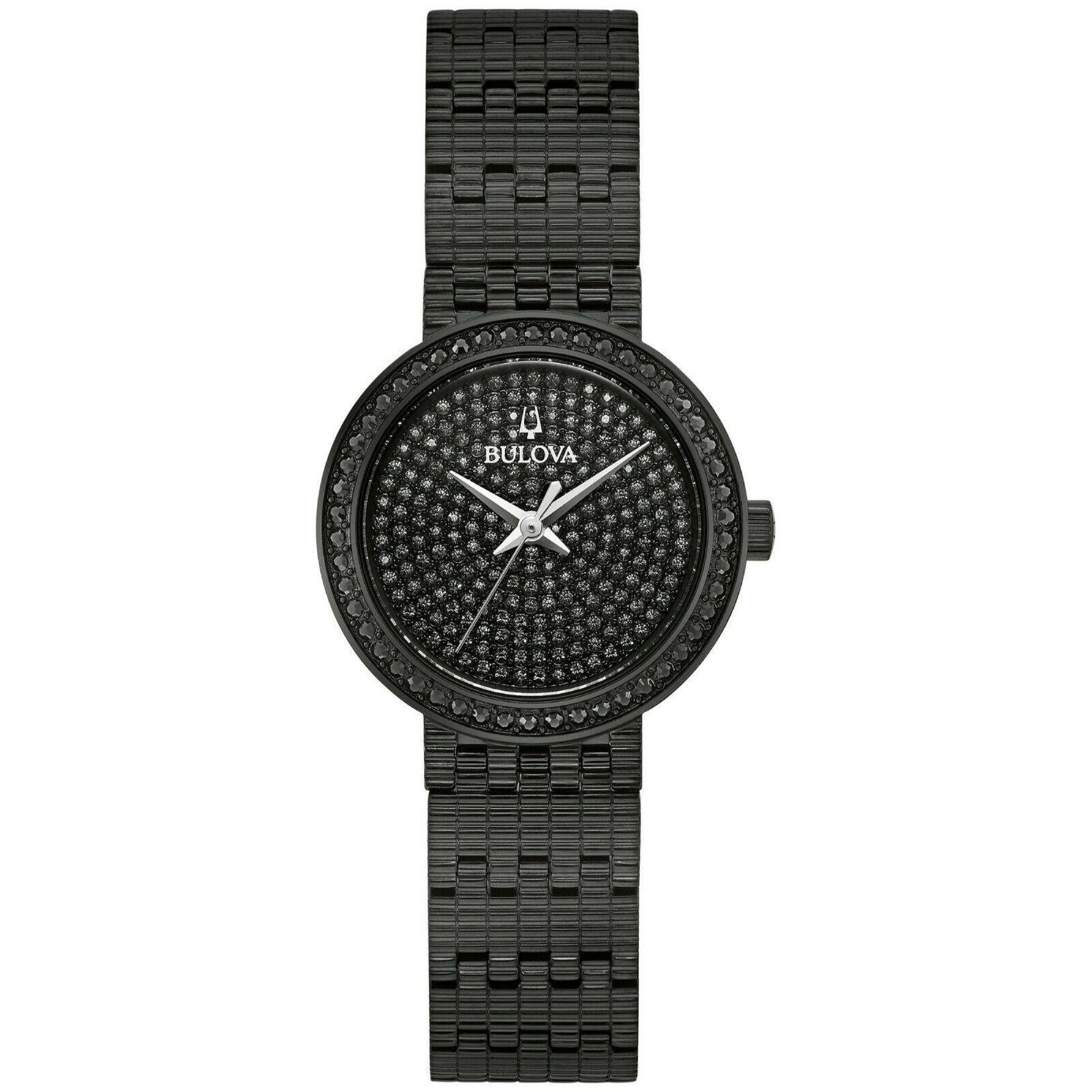 Bulova Bulova Quartz Black Crystal Pave Dial Women's Watch 98L279