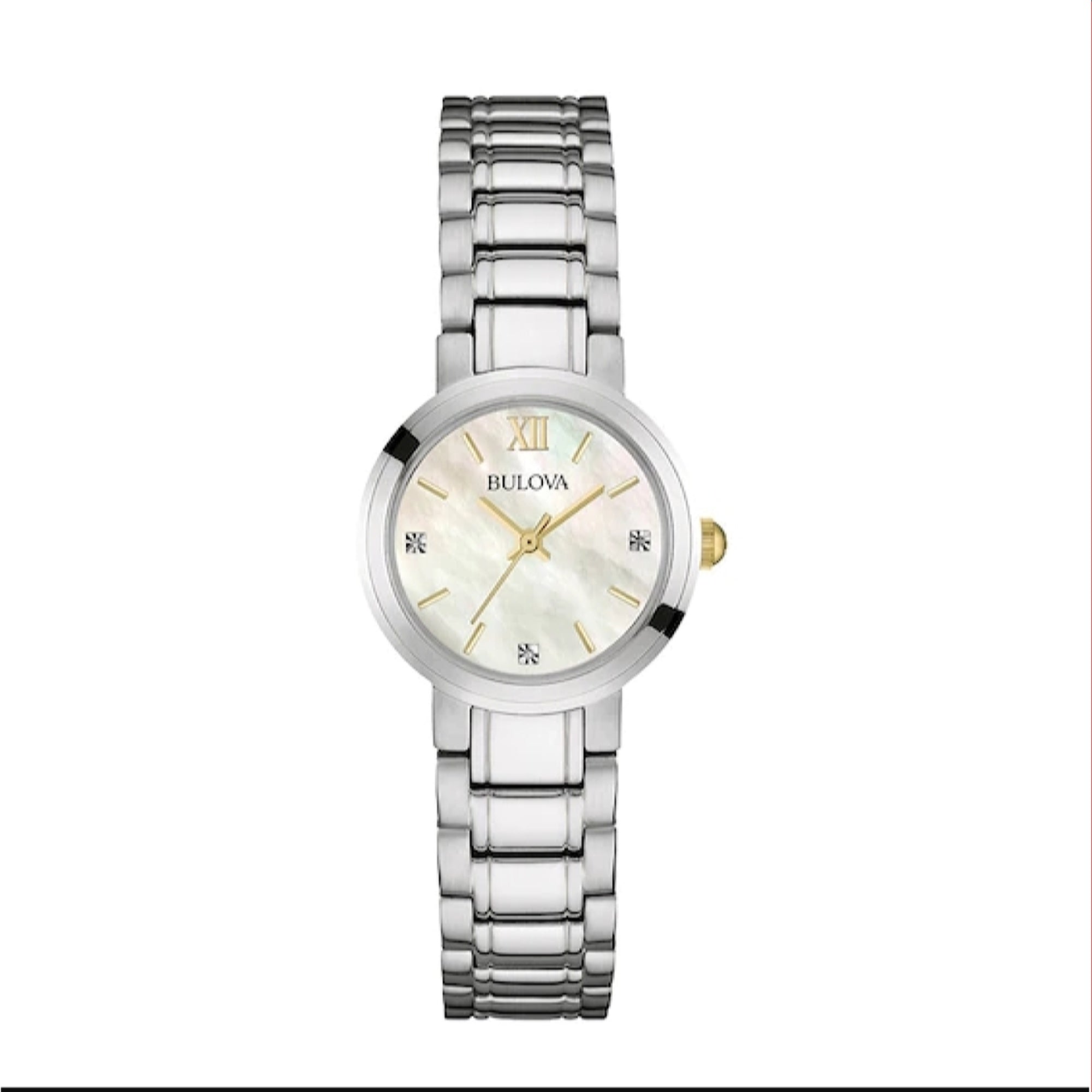 Bulova  Quartz Diamond Mother of Pearl Dial Women's  Watch 98P153