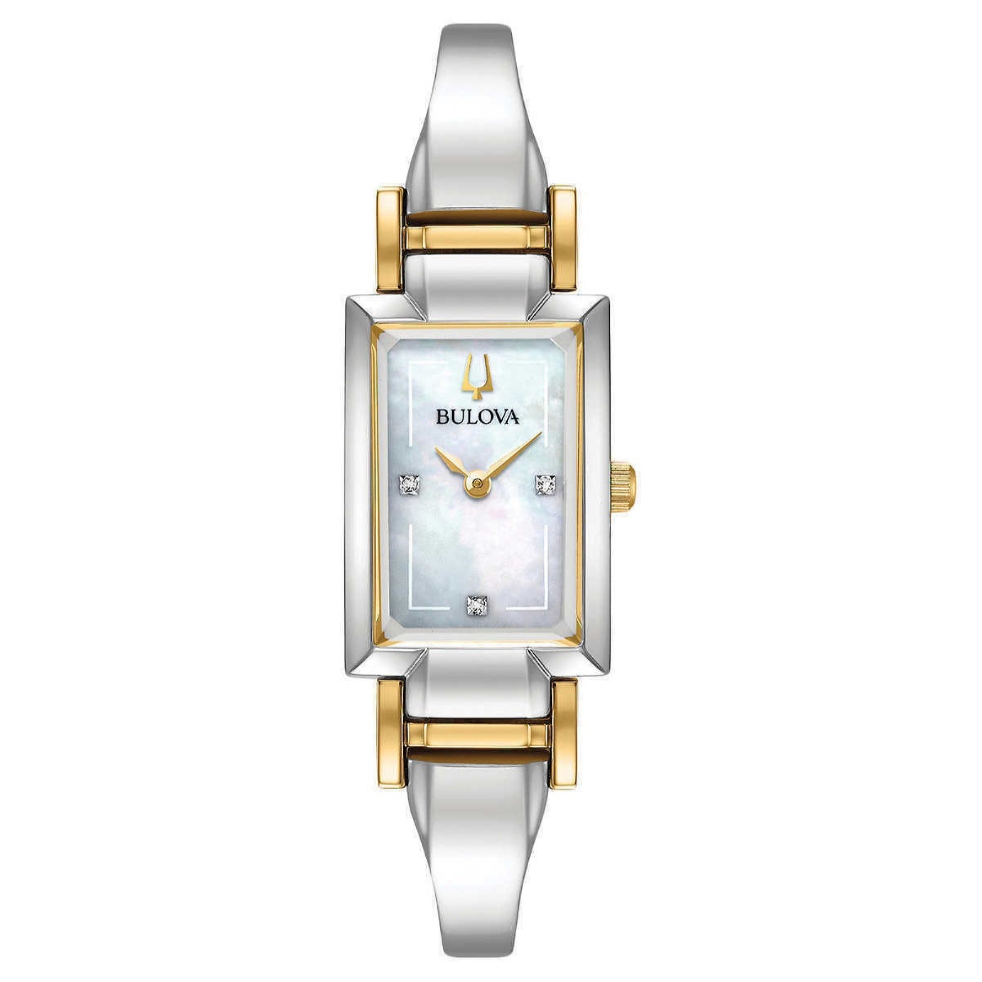 Bulova Classic Quartz Diamond Mother of Pearl Dial Women's Watch 98P188