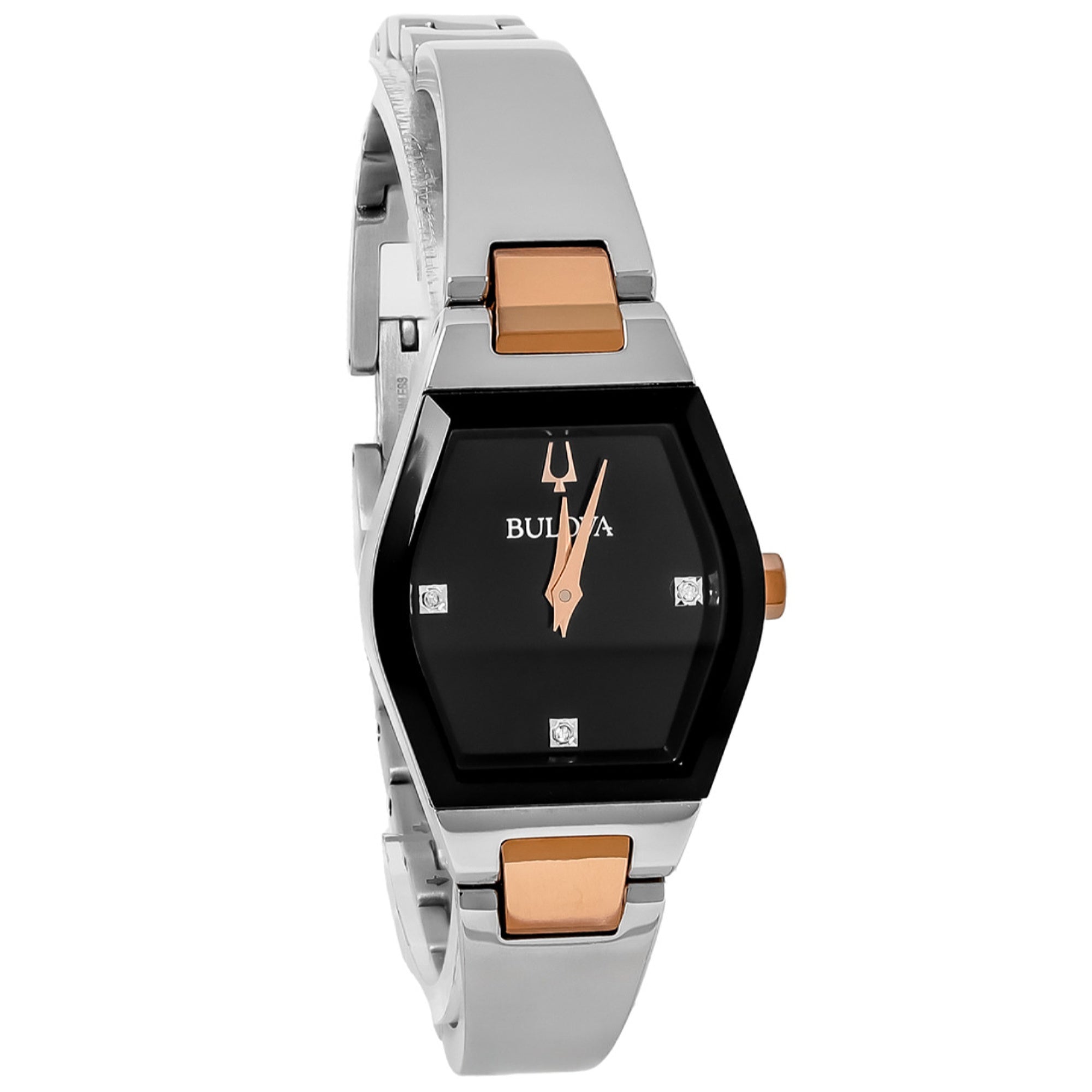 Bulova Gemini Quartz Black Dial Women's Watch 98P216