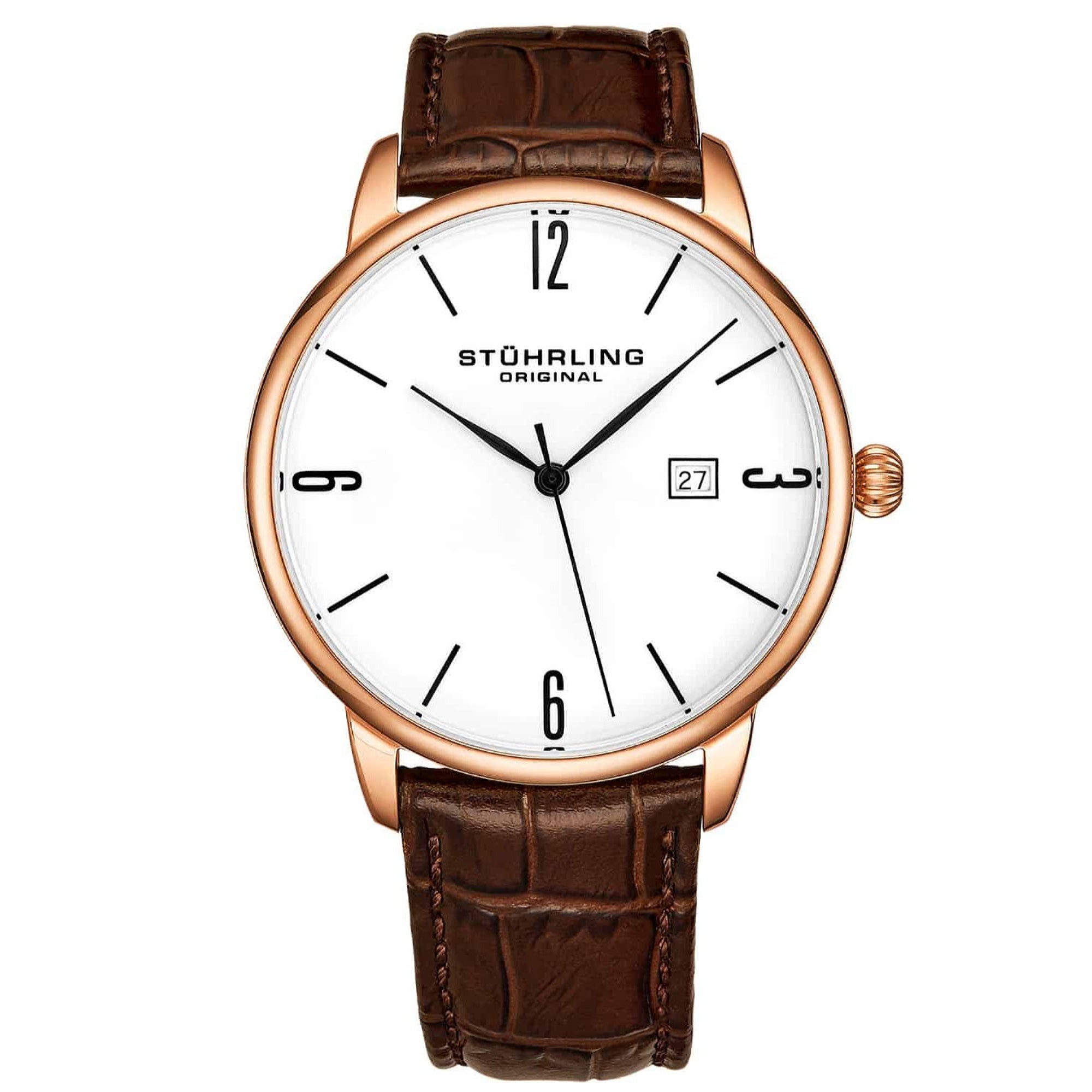 Stuhrling  Quartz Ascot White Dial Men's Watch 997L.04