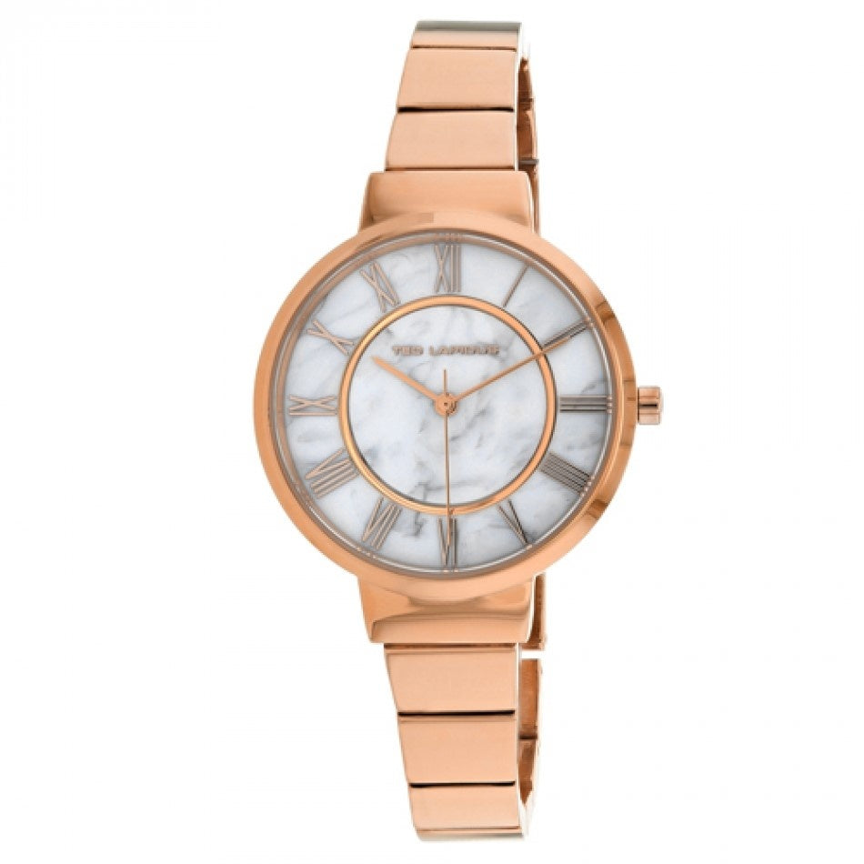 Ted Lapidus Classic Quartz Marble white Dial Women's Watch A0714UARX